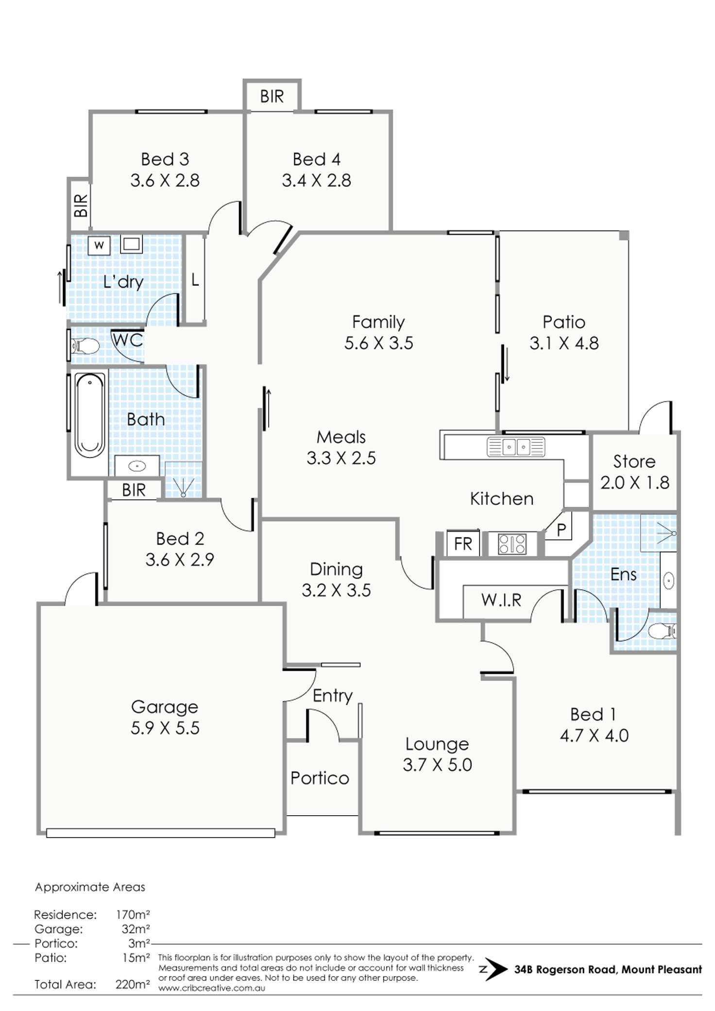 Floorplan of Homely house listing, 34B Rogerson Road, Mount Pleasant WA 6153