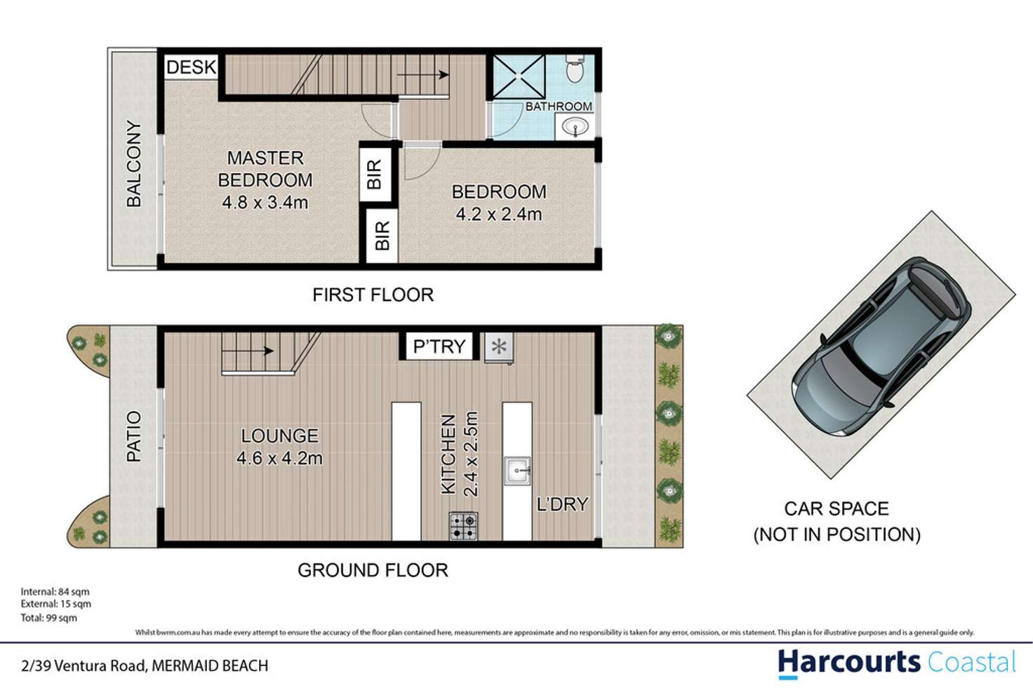 Floorplan of Homely apartment listing, 2/39 Ventura Road, Mermaid Beach QLD 4218