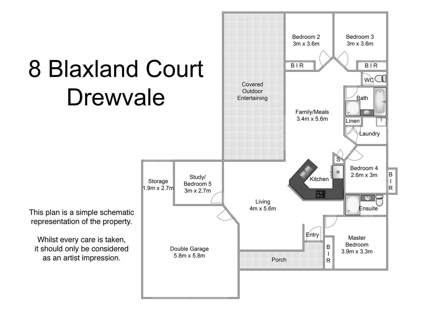 Floorplan of Homely house listing, 8 Blaxland Place, Drewvale QLD 4116