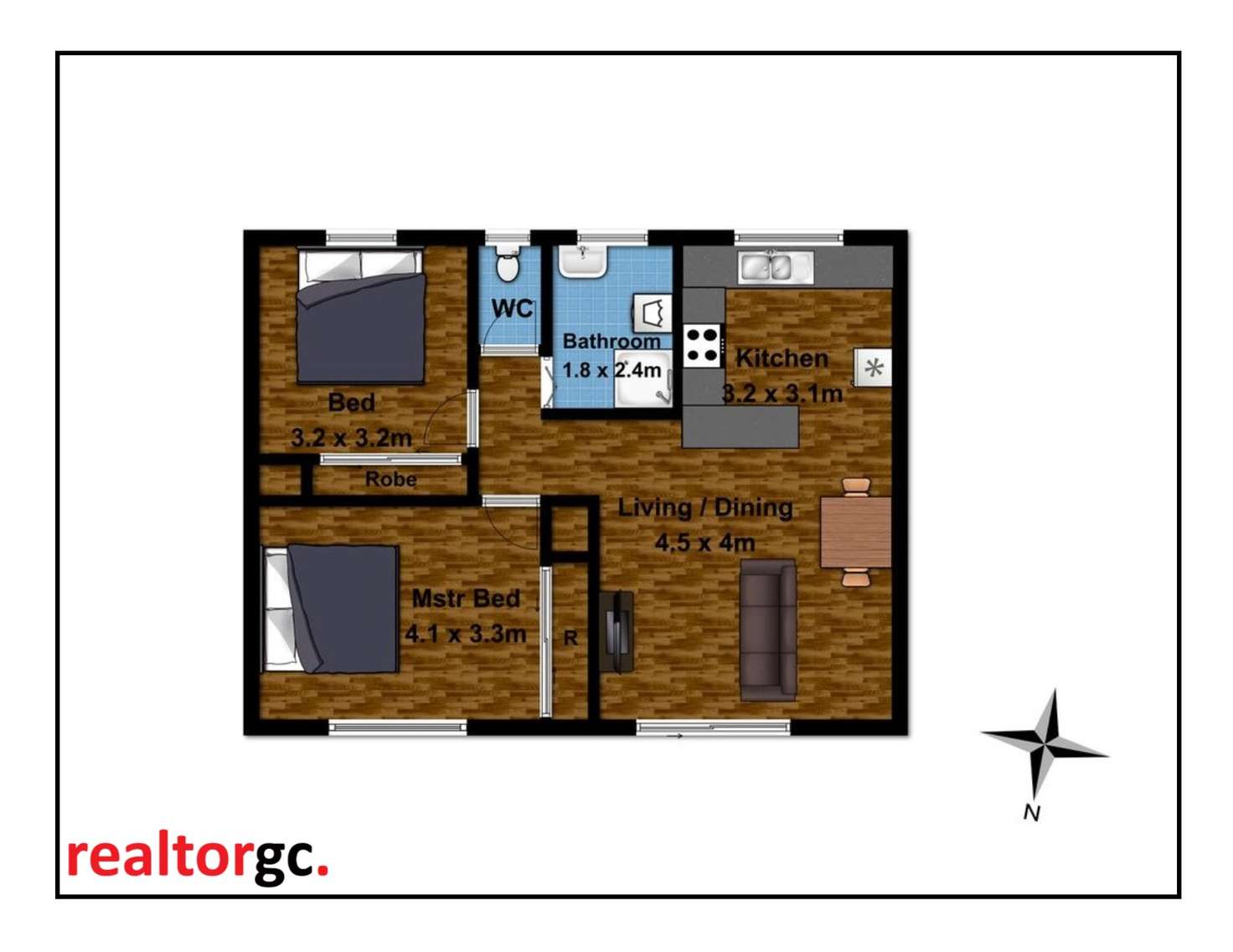 Floorplan of Homely unit listing, 4/70 McLean Street, Coolangatta QLD 4225