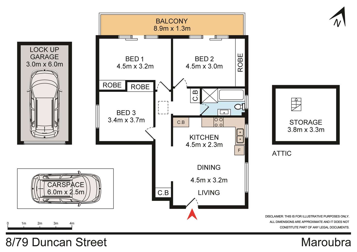 Floorplan of Homely unit listing, 8/79 Duncan Street, Maroubra NSW 2035