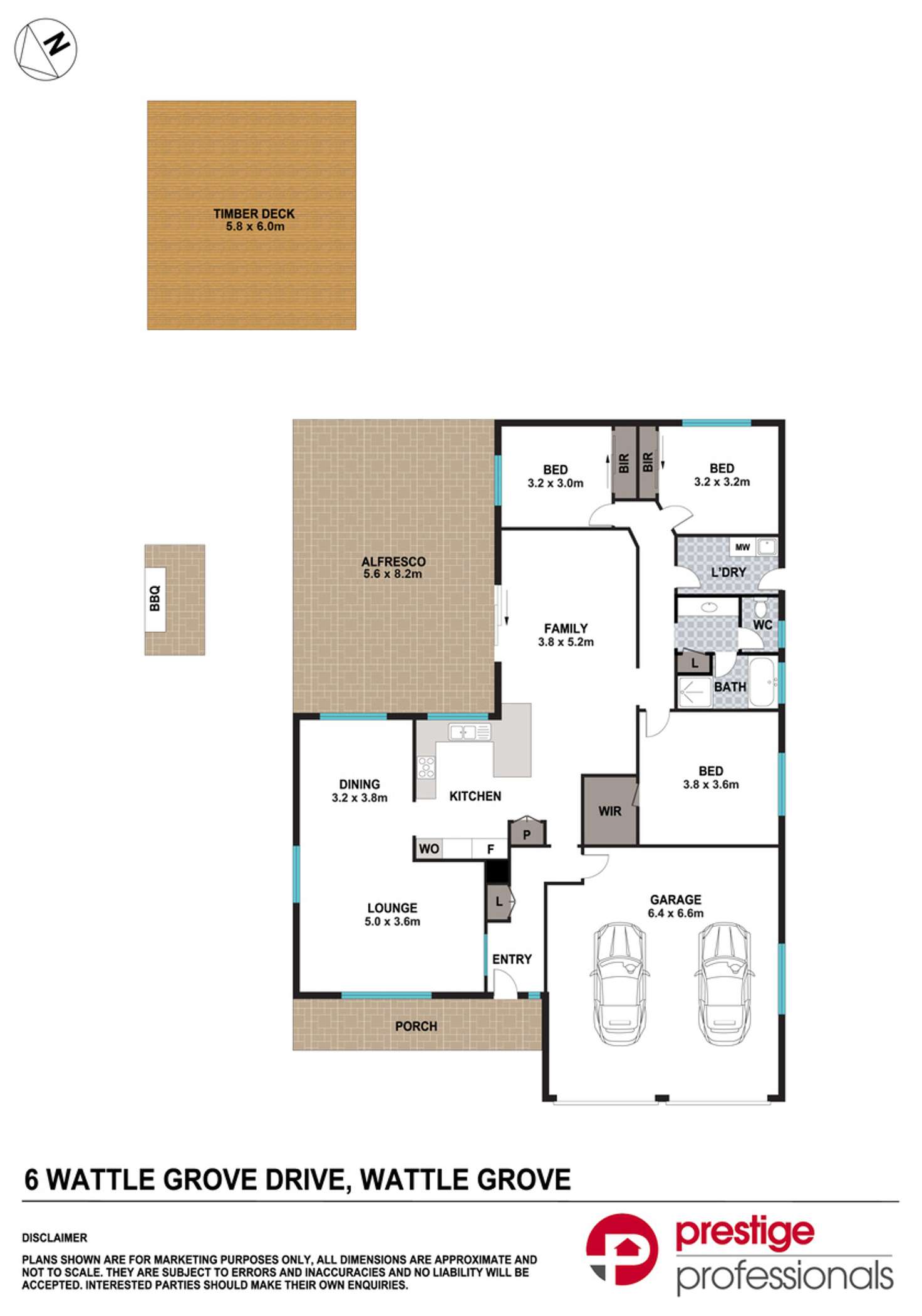Floorplan of Homely house listing, 6 Wattle Grove Drive, Wattle Grove NSW 2173