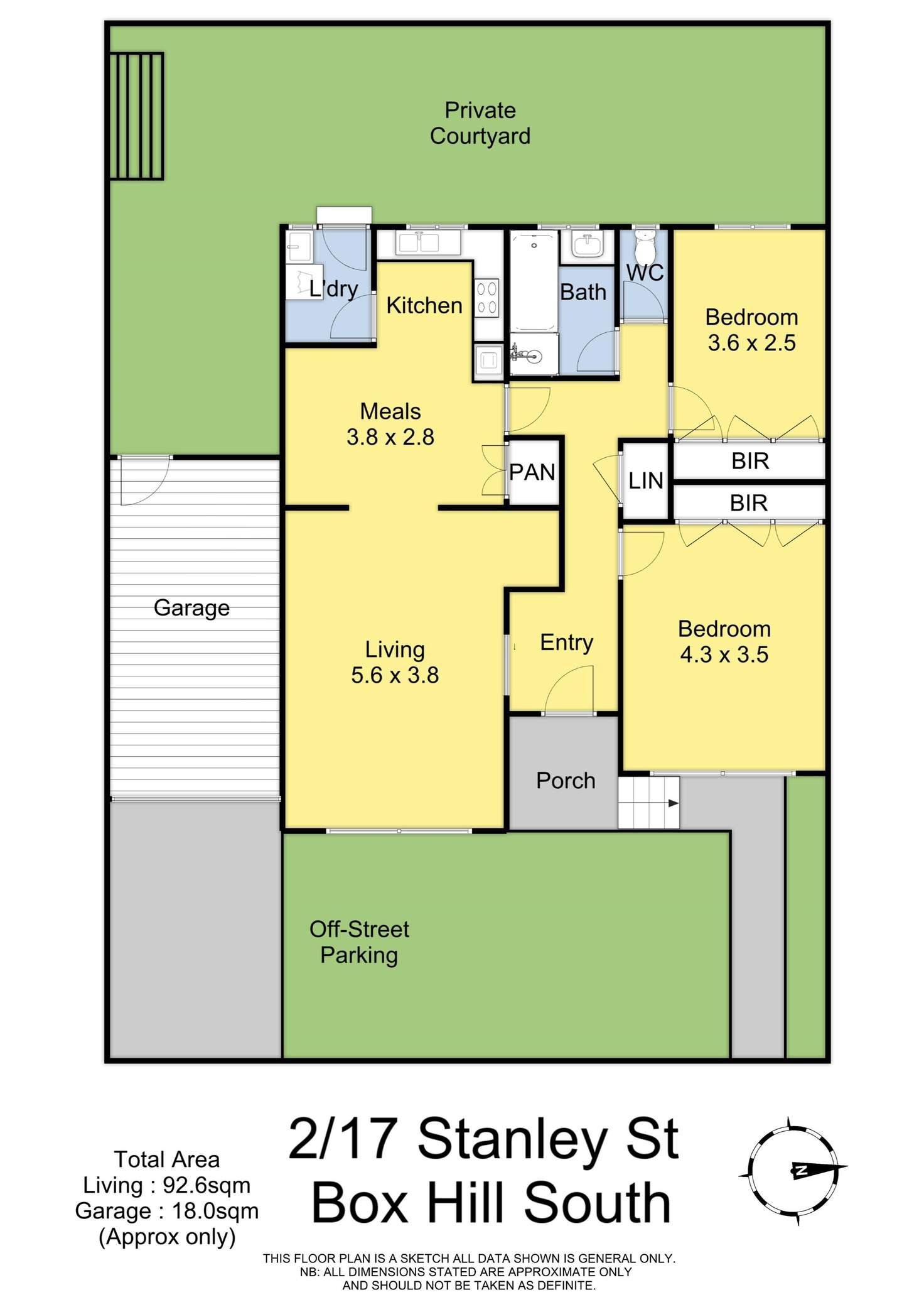 Floorplan of Homely unit listing, 2/17 Stanley Street, Box Hill South VIC 3128