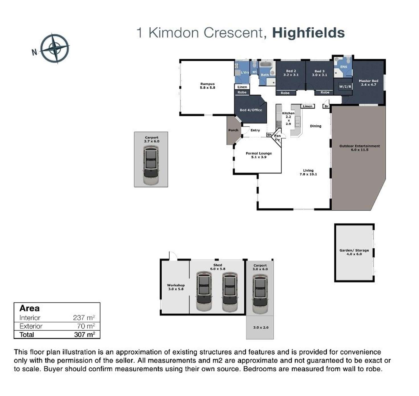 Floorplan of Homely house listing, 1 Kimdon Crescent, Highfields QLD 4352