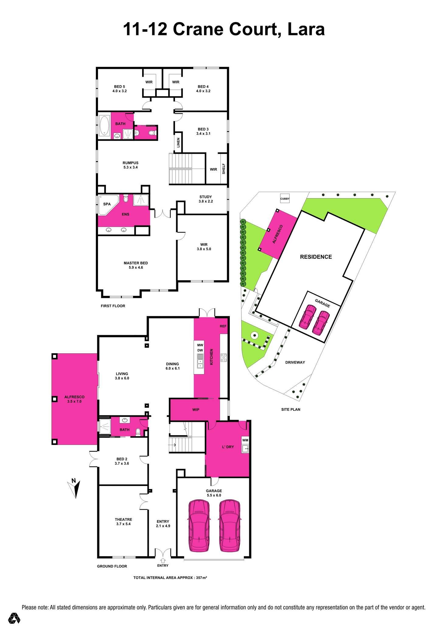 Floorplan of Homely house listing, 11-12 Crane Court, Lara VIC 3212