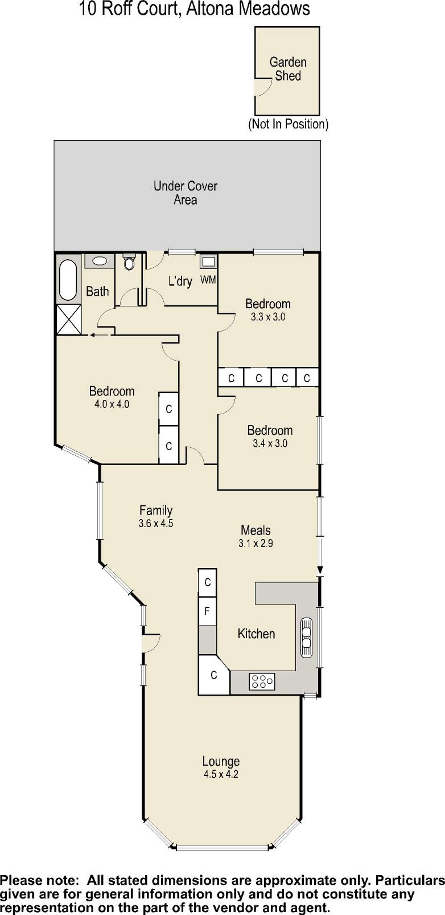 Floorplan of Homely house listing, 10 Roff Court, Altona Meadows VIC 3028