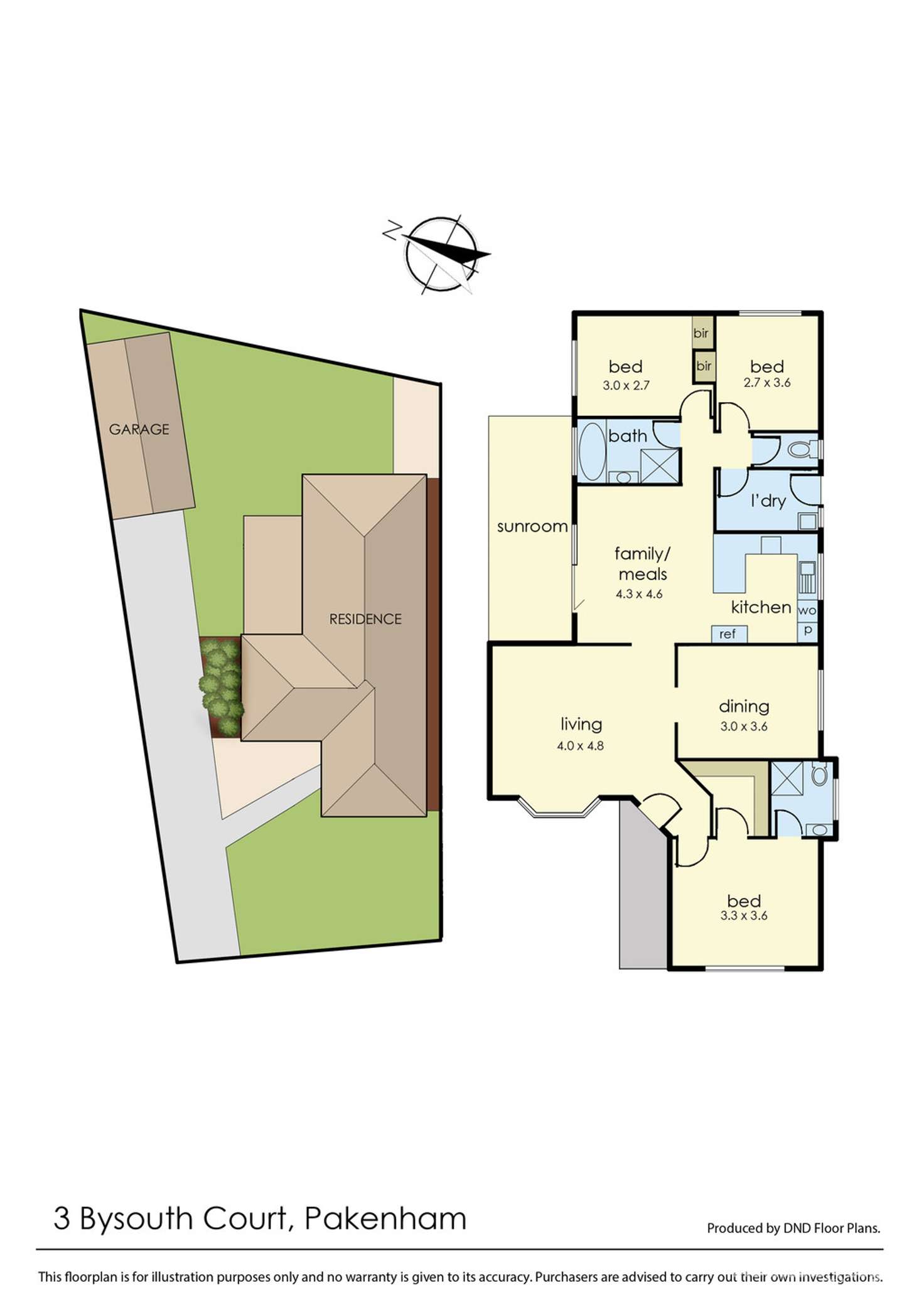 Floorplan of Homely house listing, 3 Bysouth Court, Pakenham VIC 3810