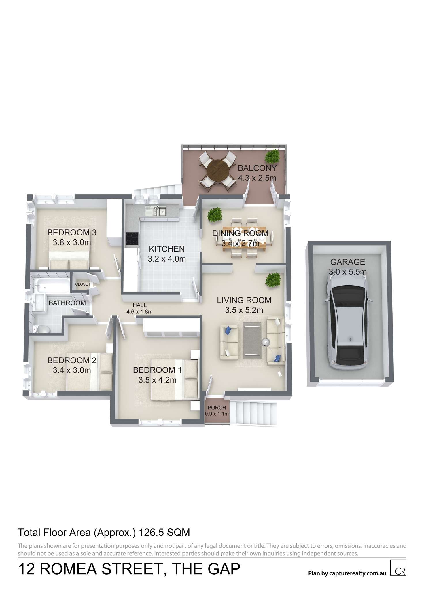 Floorplan of Homely house listing, 12 Romea Street, The Gap QLD 4061