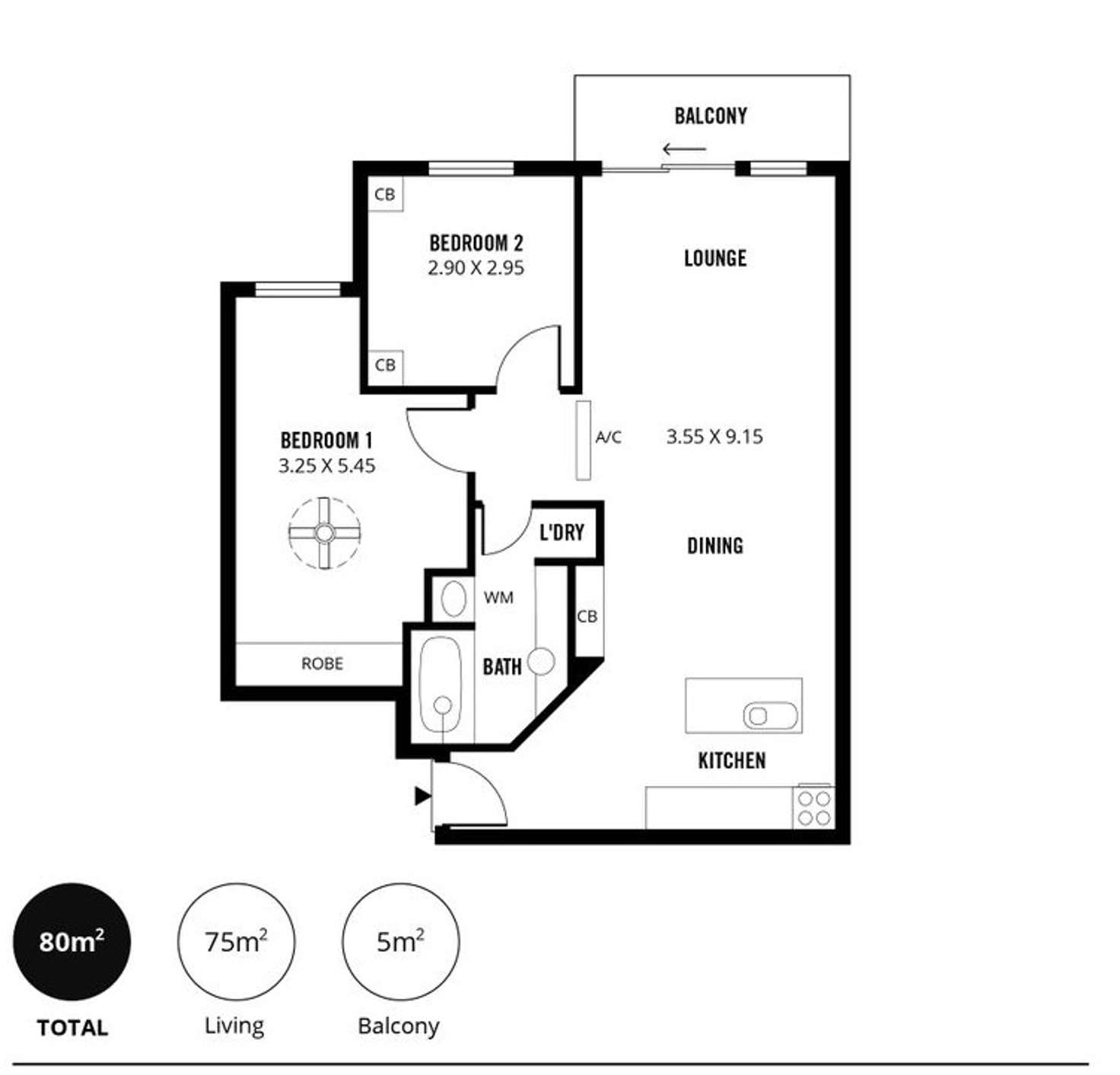 Floorplan of Homely apartment listing, 5/8 Charlick Circuit, Adelaide SA 5000