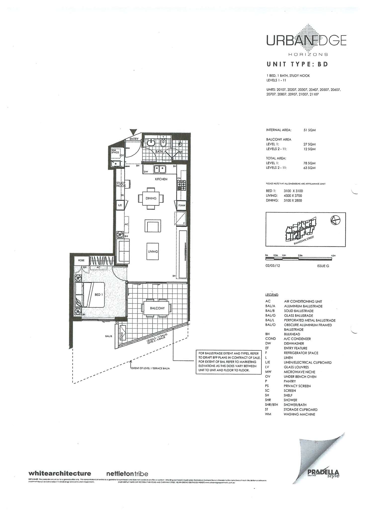Floorplan of Homely apartment listing, 20707/63 Blamey Street, Kelvin Grove QLD 4059