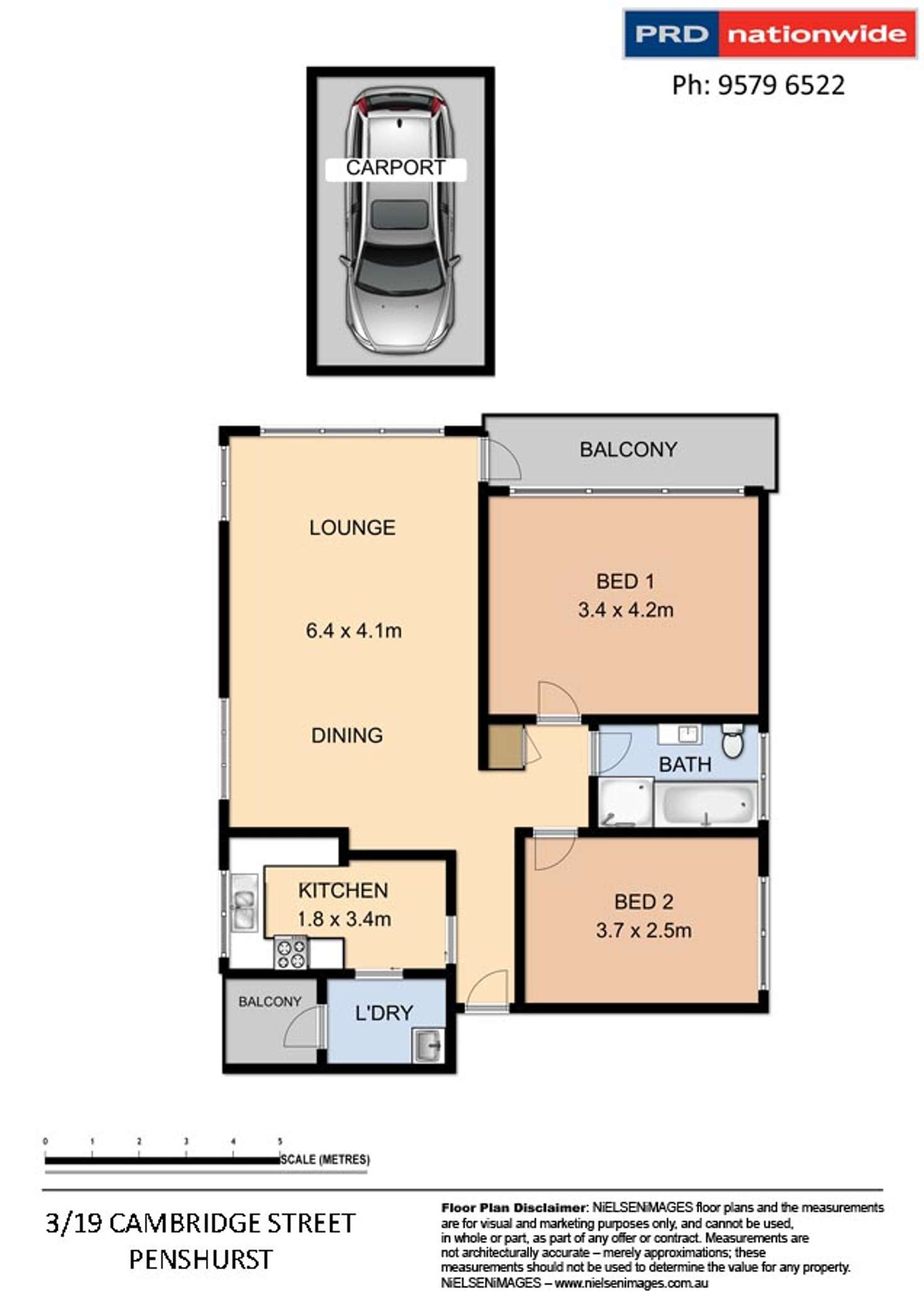 Floorplan of Homely unit listing, 3/19 Cambridge Street, Penshurst NSW 2222