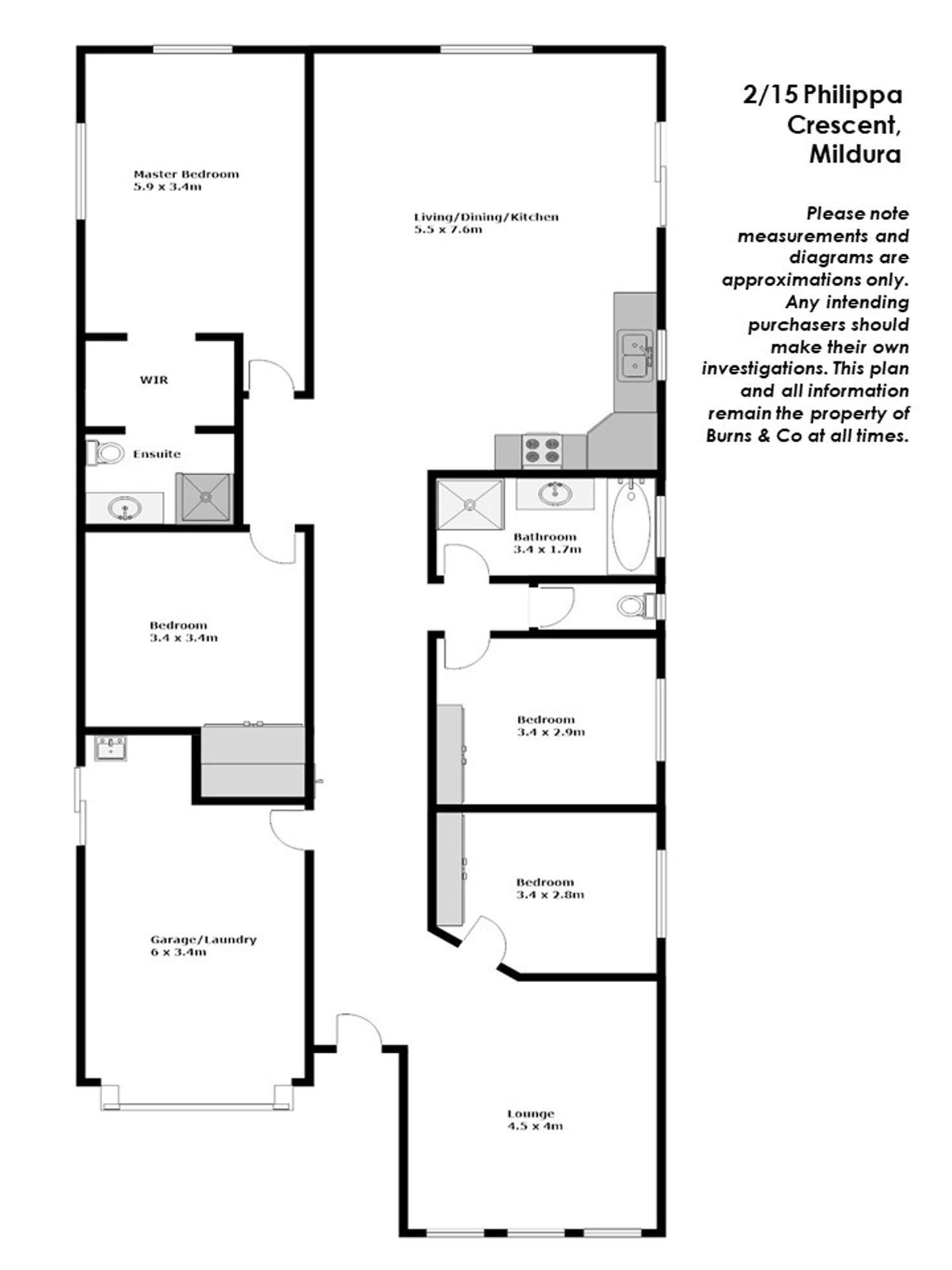 Floorplan of Homely house listing, 2/15 Philippa Crescent, Mildura VIC 3500