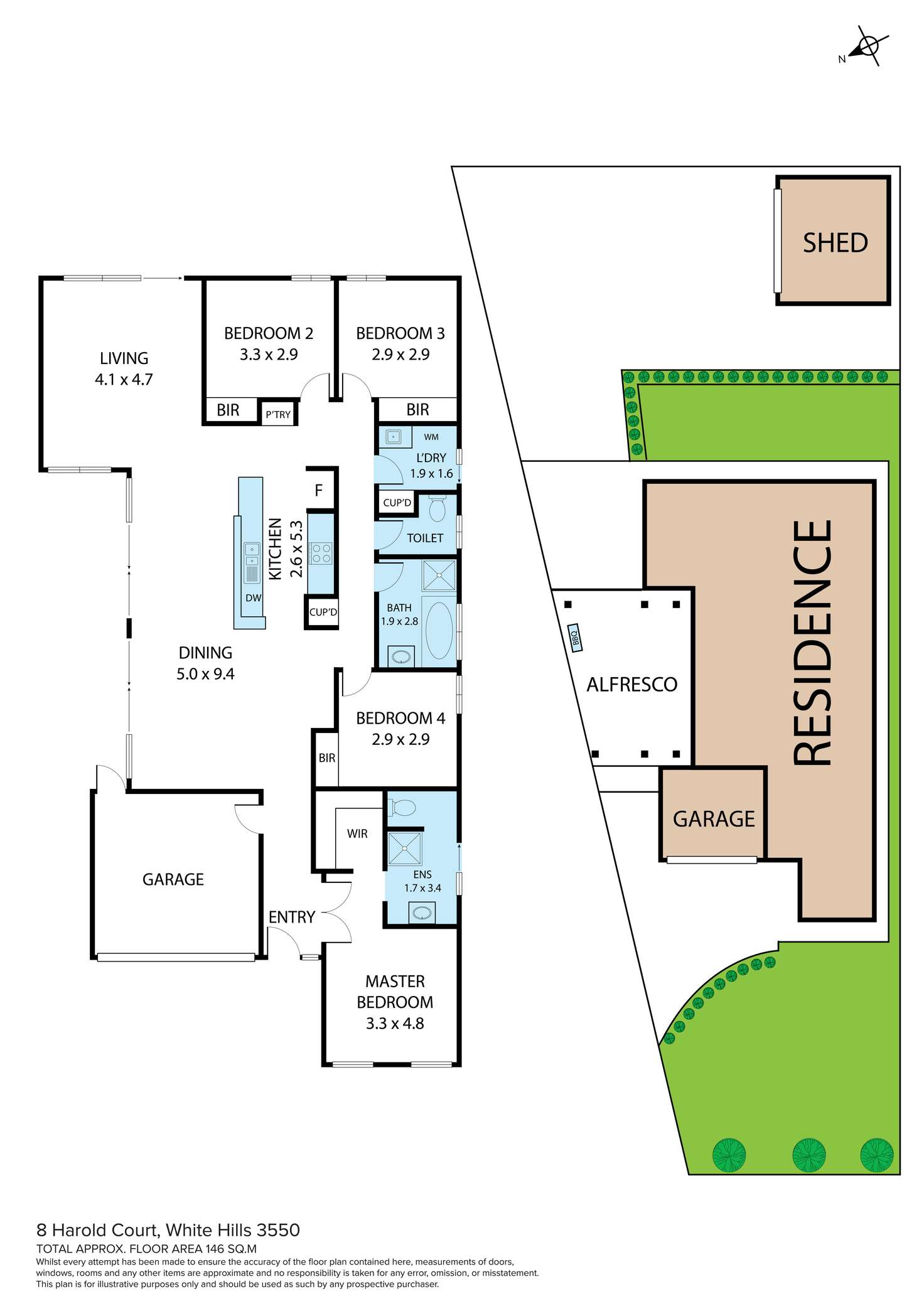 Floorplan of Homely house listing, 8 Harold Court, White Hills VIC 3550