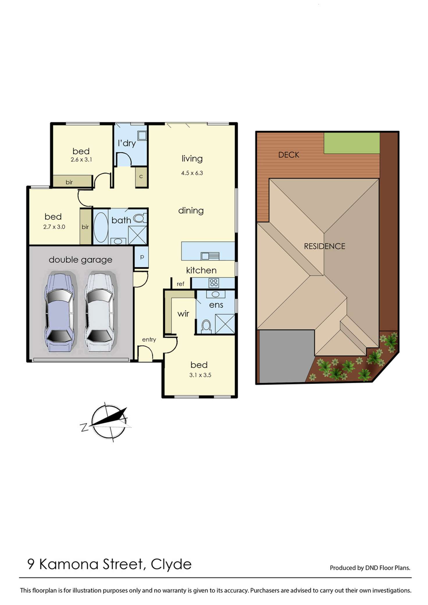 Floorplan of Homely house listing, 9 Kamona Street, Clyde VIC 3978
