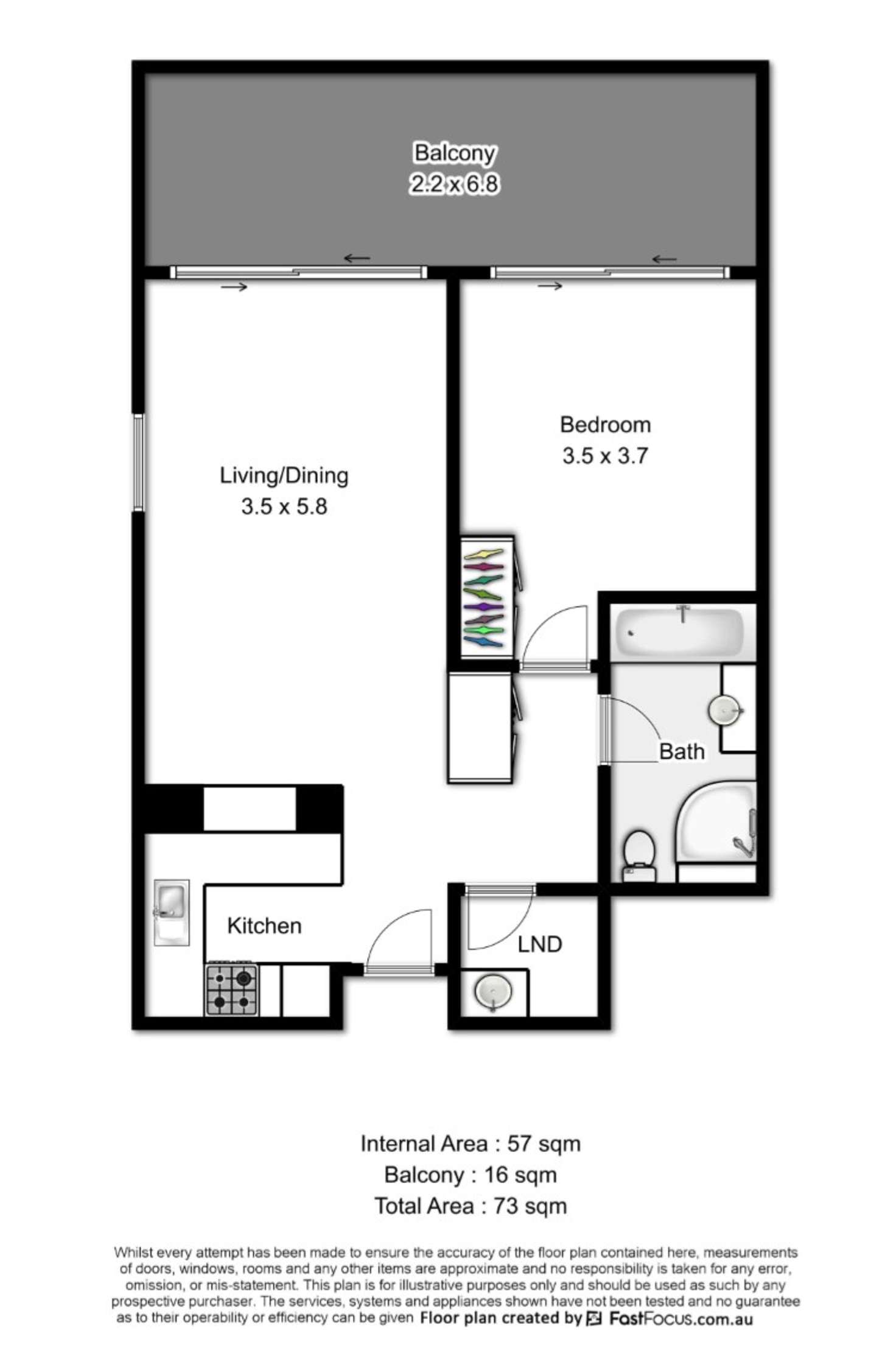 Floorplan of Homely apartment listing, 1105/132 Alice Street, Brisbane City QLD 4000