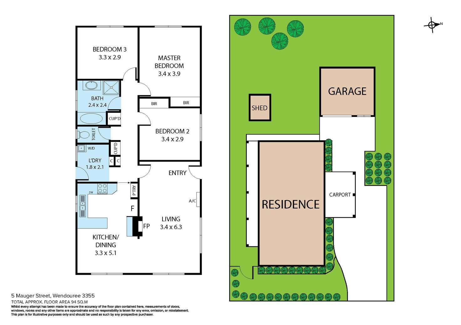 Floorplan of Homely house listing, 5 Mauger Street, Wendouree VIC 3355