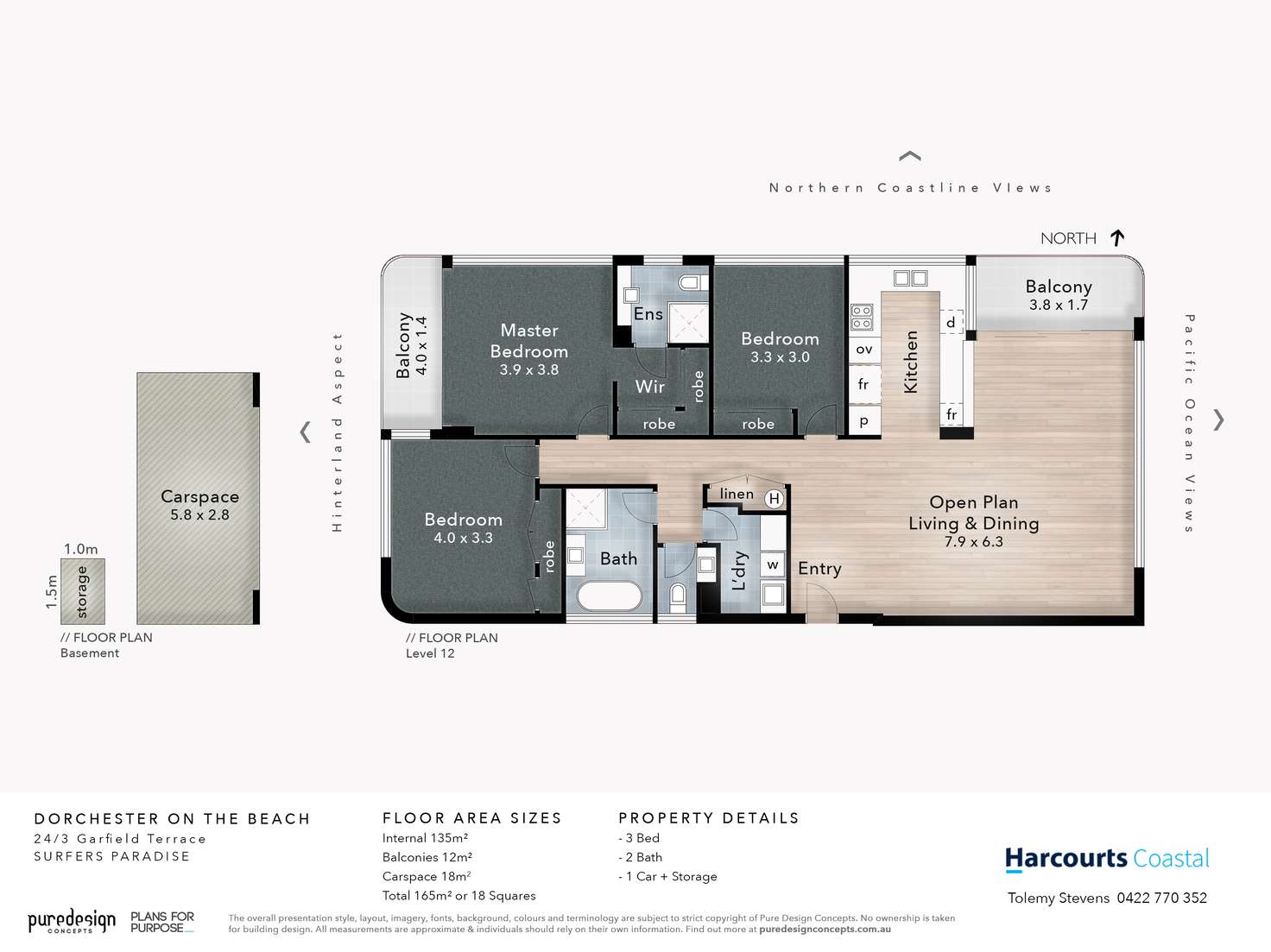 Floorplan of Homely apartment listing, 24/3 Garfield Terrace, Surfers Paradise QLD 4217