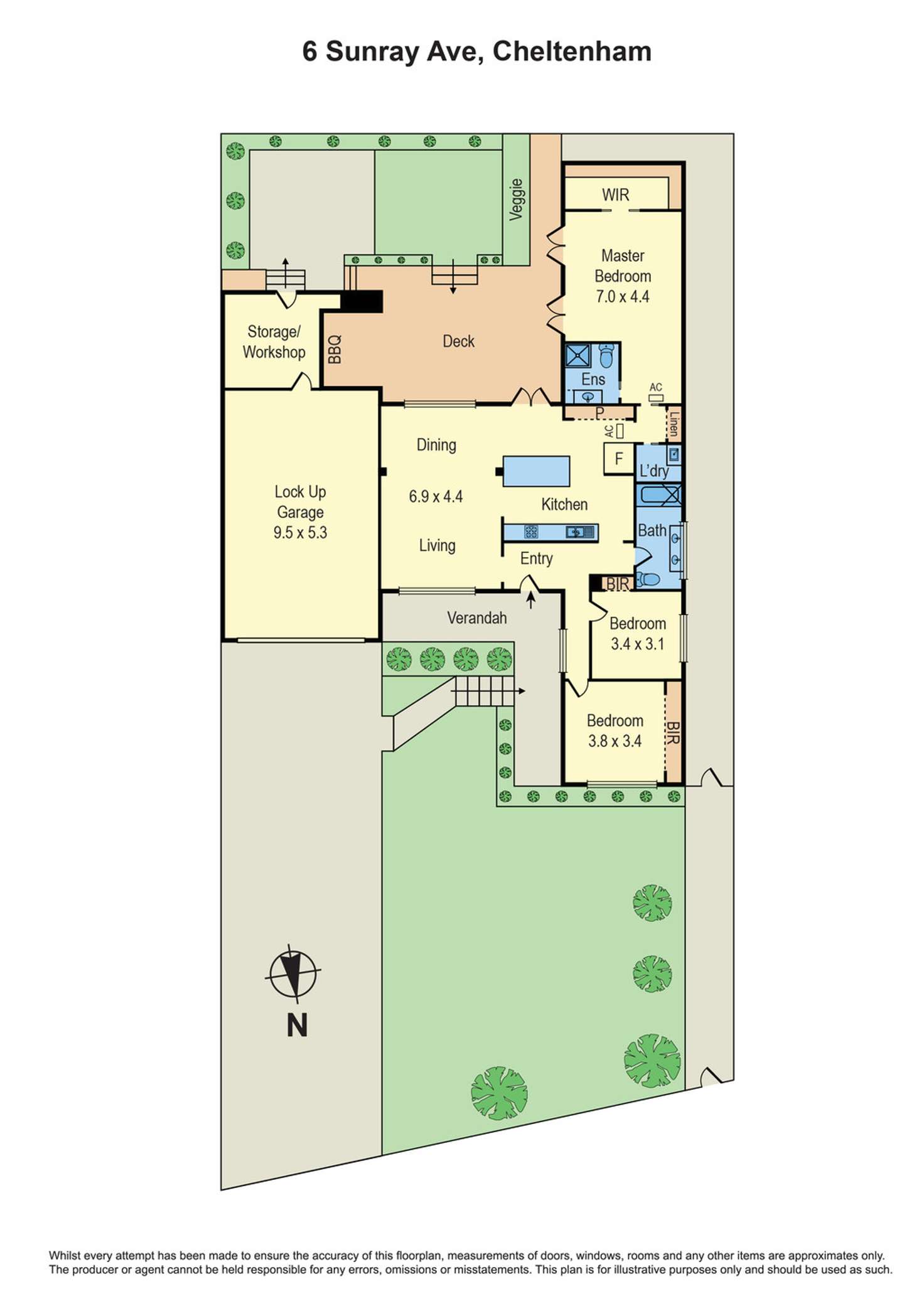 Floorplan of Homely house listing, 6 Sunray Avenue, Cheltenham VIC 3192
