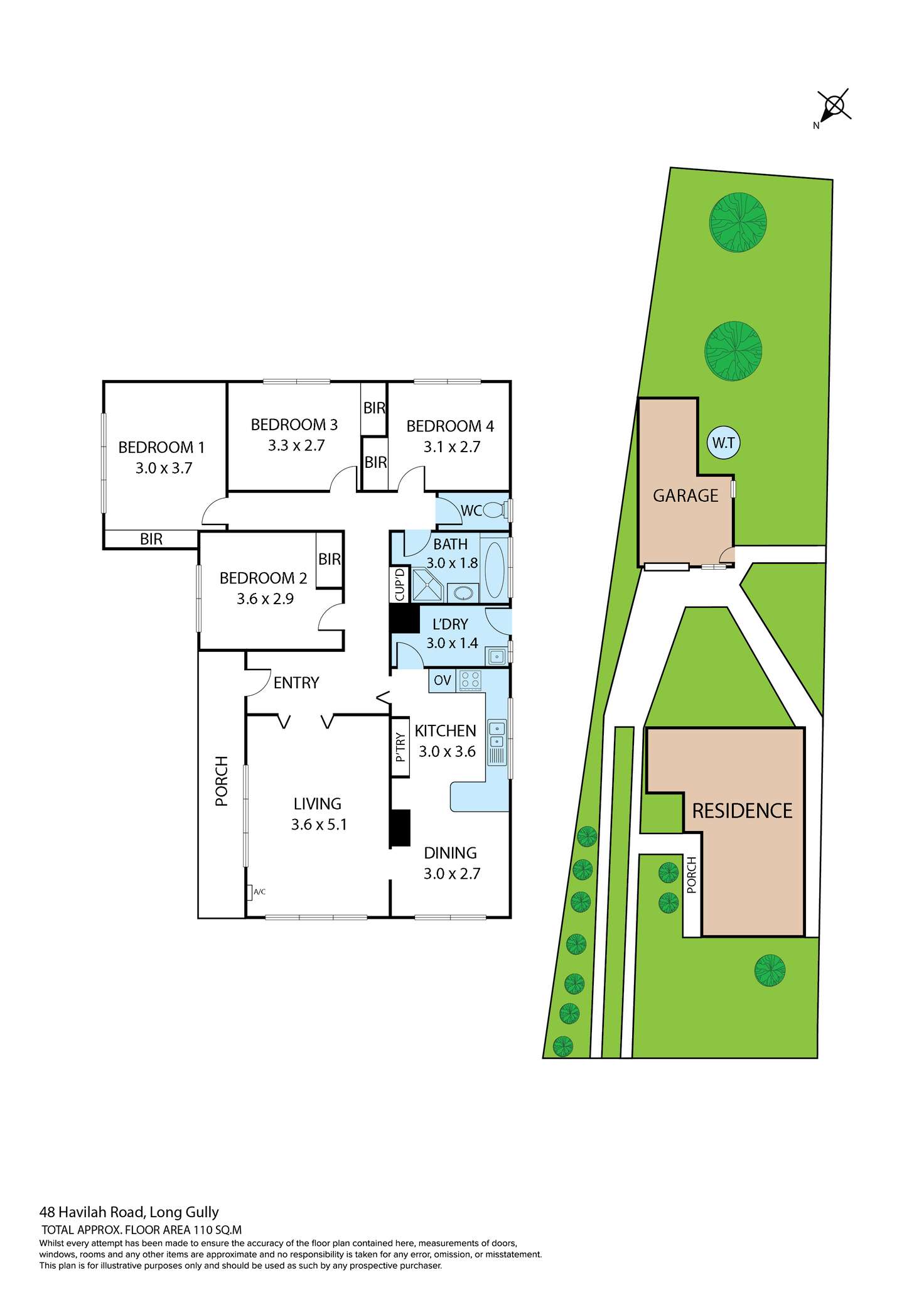 Floorplan of Homely house listing, 48 Havilah Road, Long Gully VIC 3550