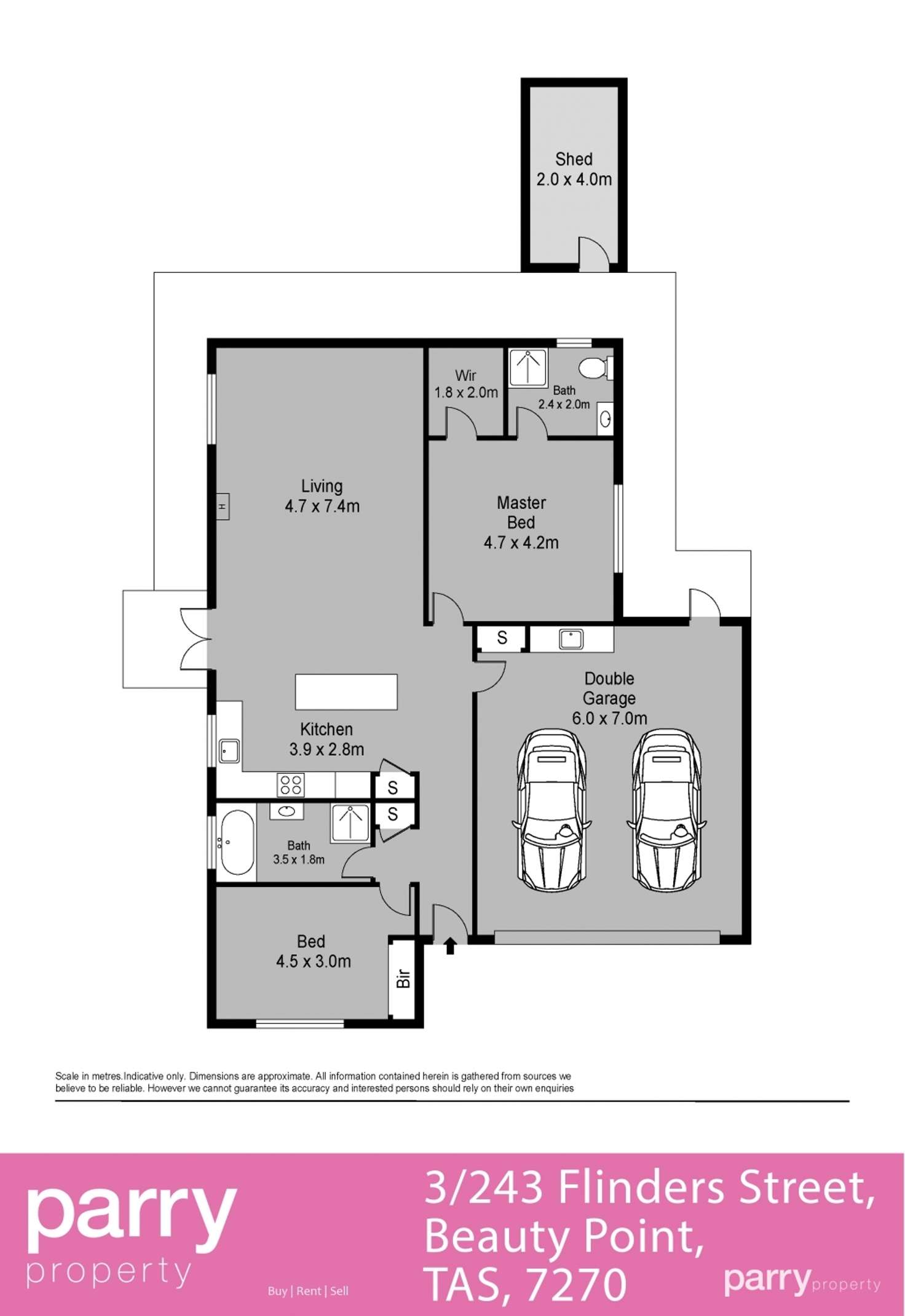 Floorplan of Homely house listing, 3/243 Flinders Street, Beauty Point TAS 7270
