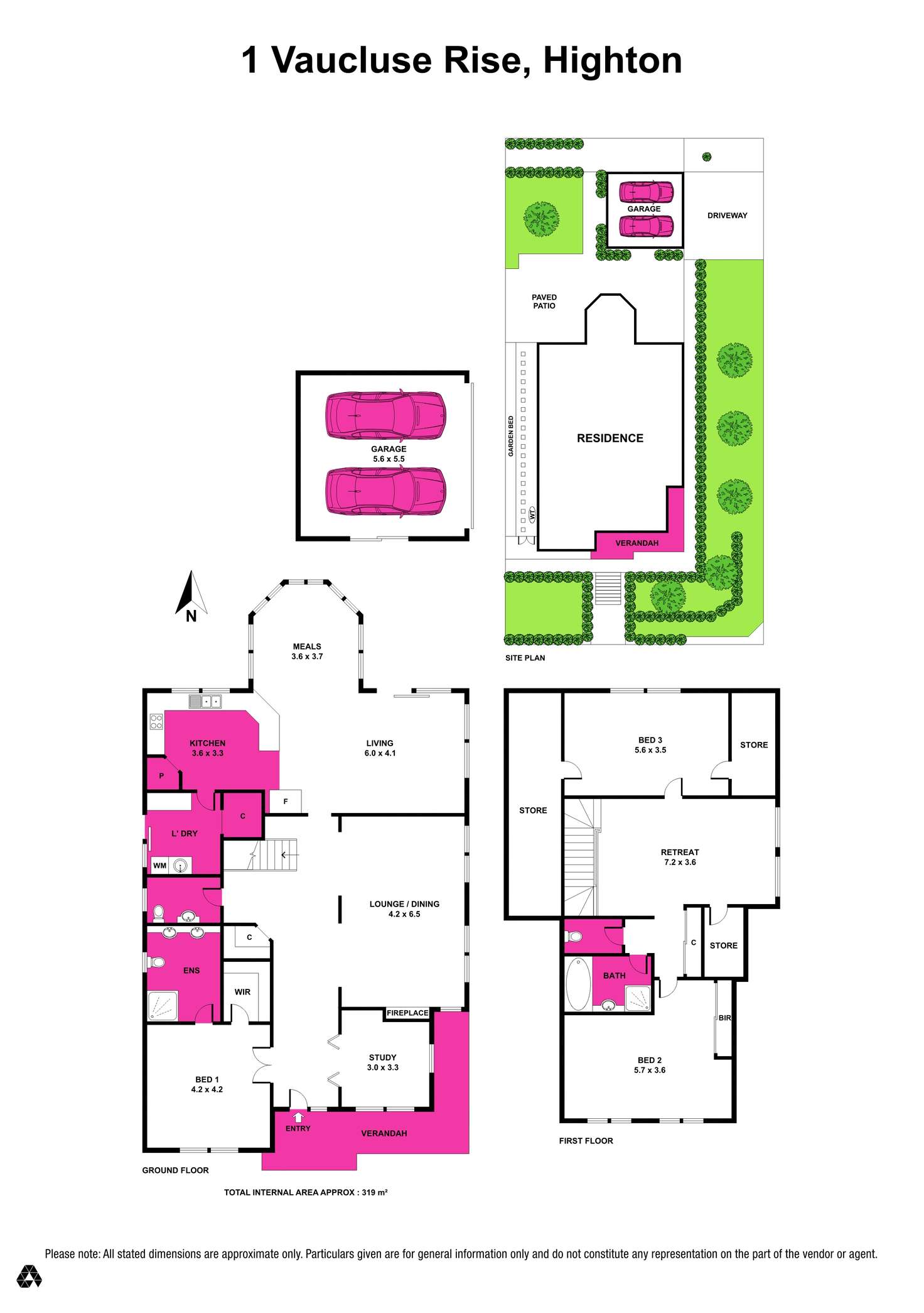 Floorplan of Homely house listing, 1-2 Vaucluse Rise, Highton VIC 3216