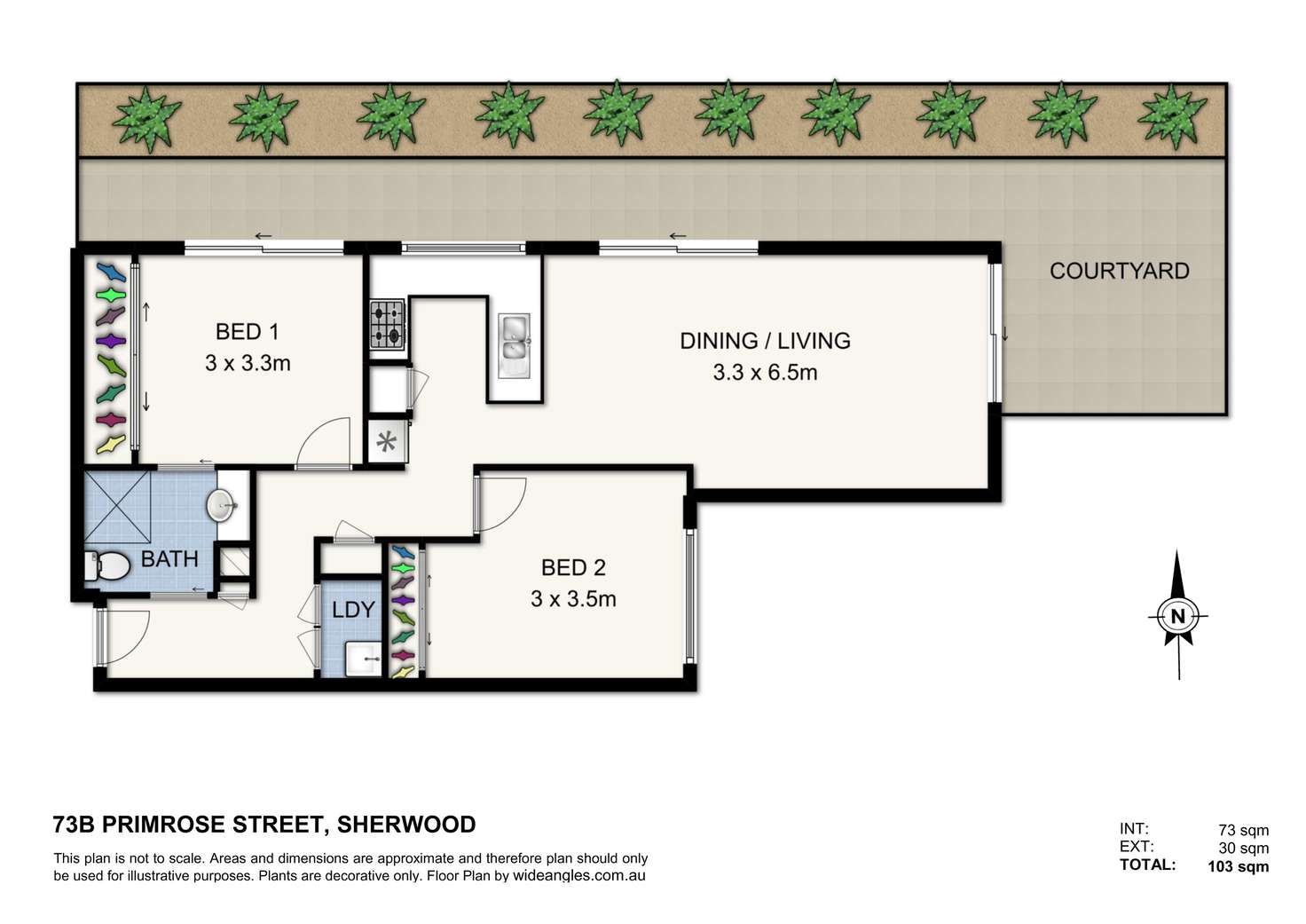 Floorplan of Homely apartment listing, 73 Primrose Street, Sherwood QLD 4075