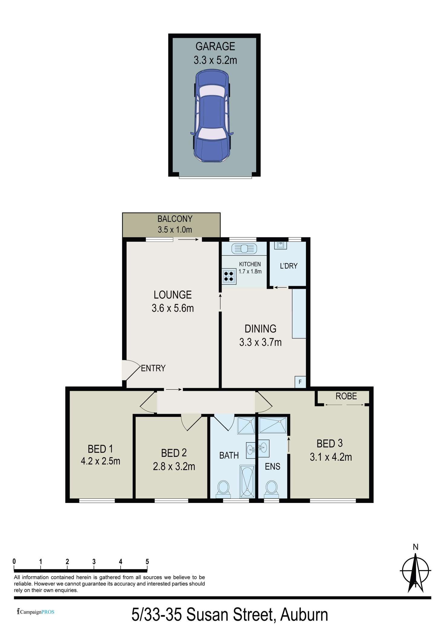Floorplan of Homely unit listing, 5/33-35 Susan Street, Auburn NSW 2144