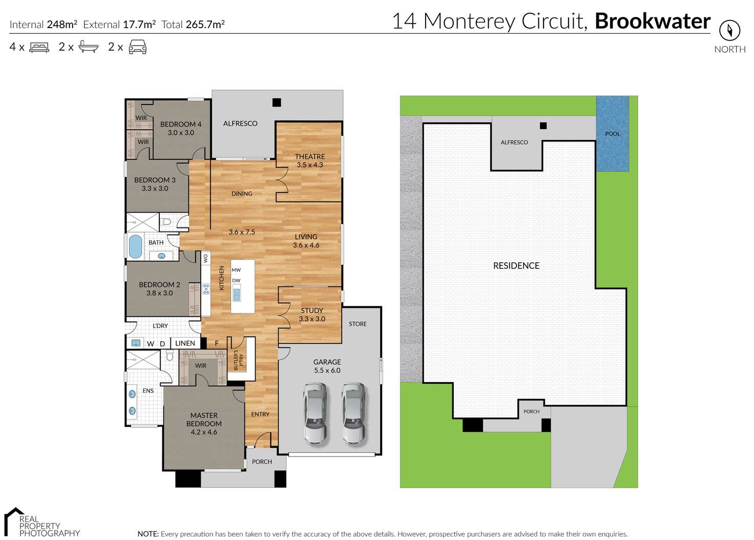 Floorplan of Homely house listing, 14 Monterey Circuit, Brookwater QLD 4300
