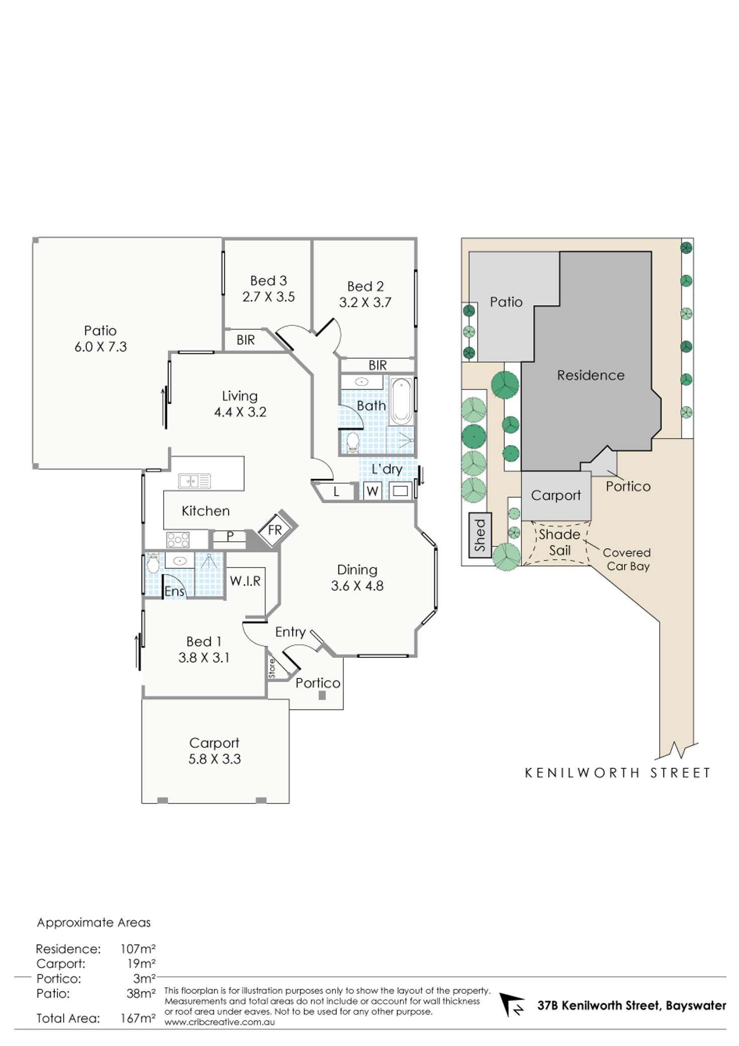 Floorplan of Homely house listing, 37B Kenilworth Street, Bayswater WA 6053