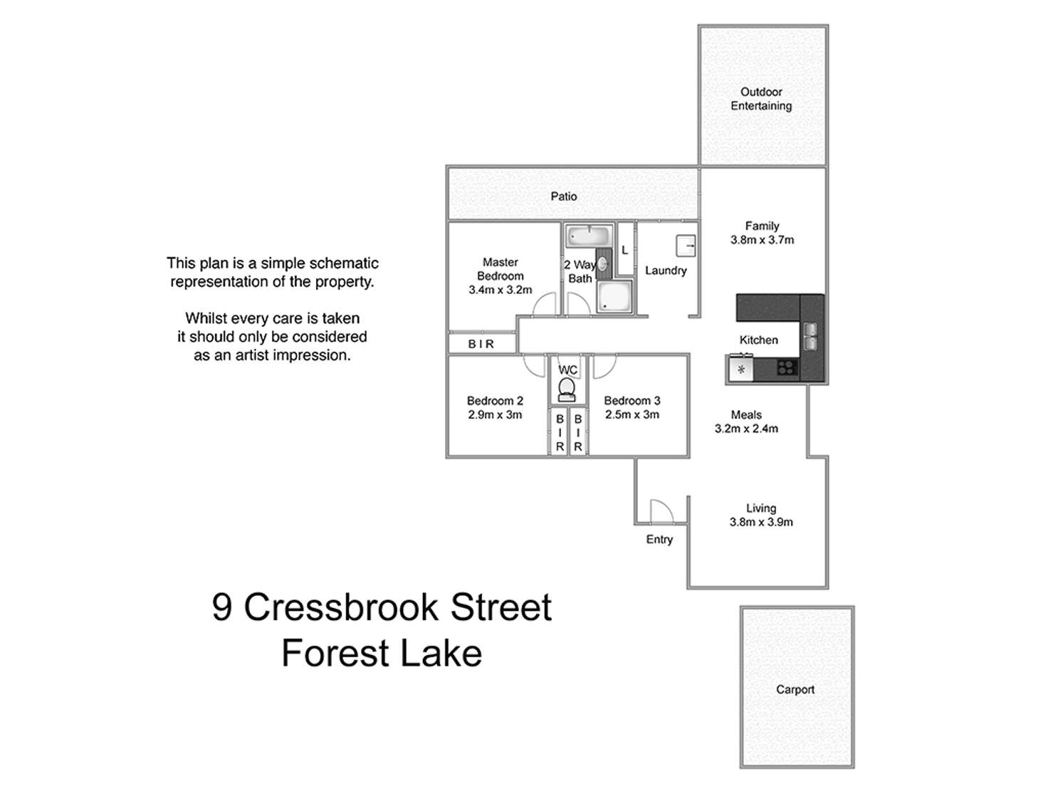 Floorplan of Homely house listing, 9 Cressbrook Street, Forest Lake QLD 4078