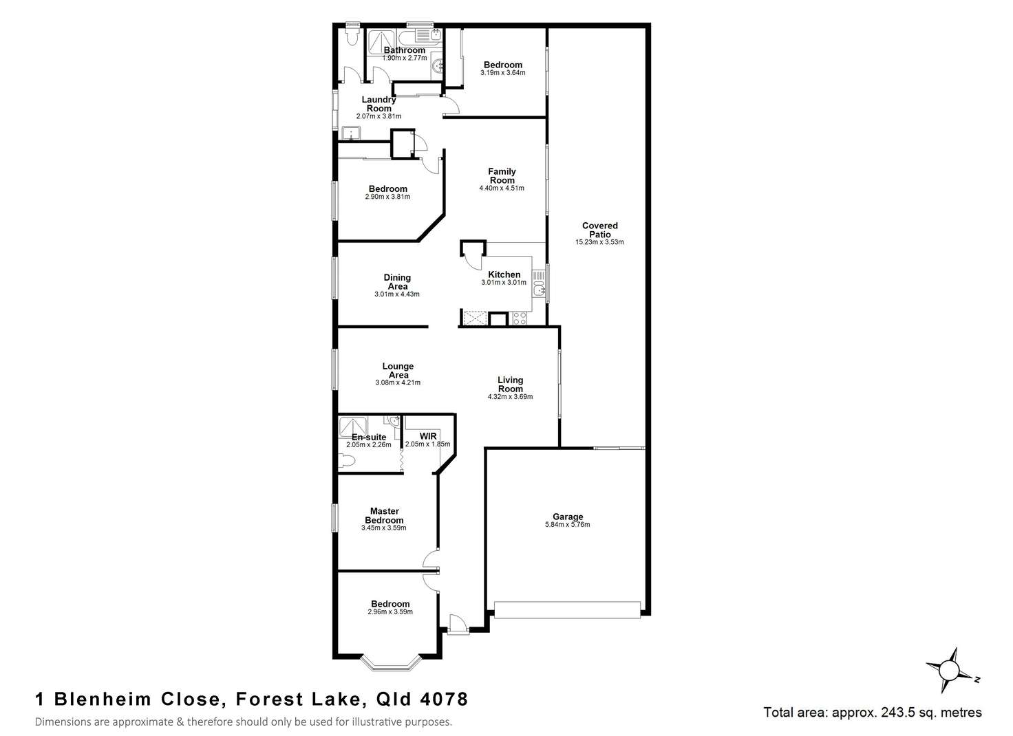 Floorplan of Homely house listing, 1 Blenheim Close, Forest Lake QLD 4078
