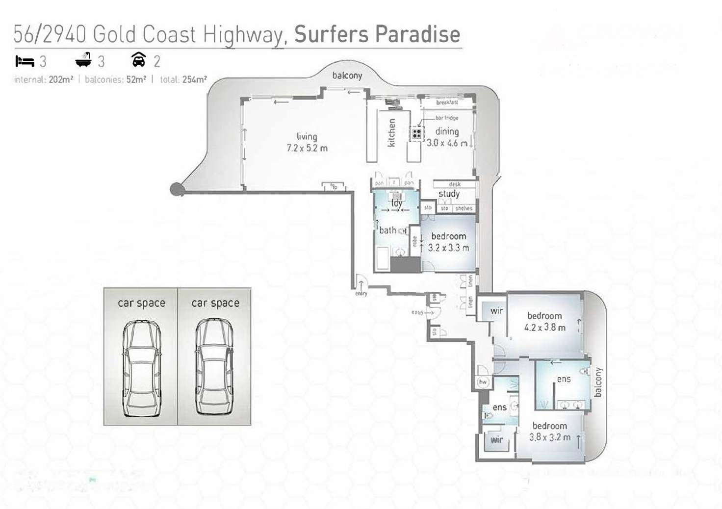 Floorplan of Homely apartment listing, 56/2940 Gold Coast Highway, Surfers Paradise QLD 4217