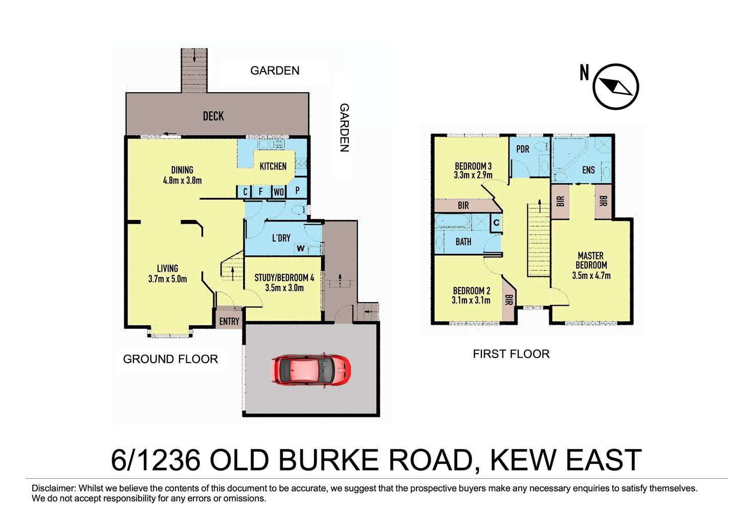 Floorplan of Homely townhouse listing, 6/1236-1238 Old Burke Road, Kew East VIC 3102