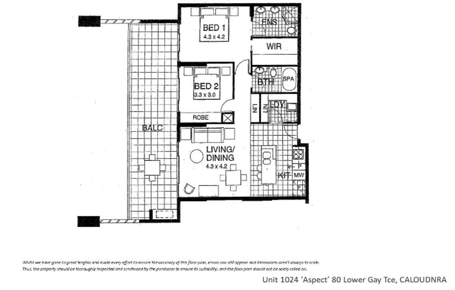 Floorplan of Homely unit listing, 1024/80 Lower Gay Tce, Caloundra QLD 4551