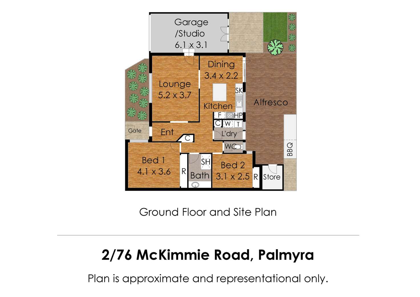 Floorplan of Homely house listing, 2/76 McKimmie Road, Palmyra WA 6157