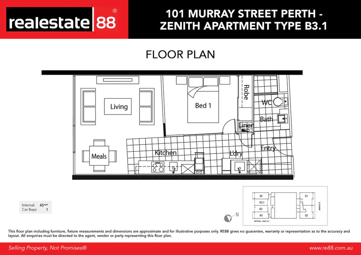 Floorplan of Homely apartment listing, 41/101 Murray Street, Perth WA 6000