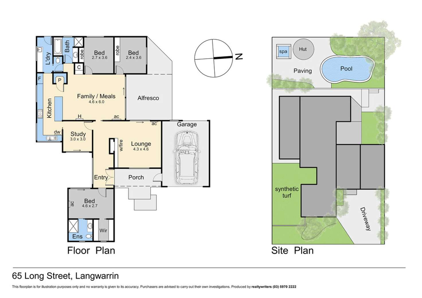 Floorplan of Homely house listing, 65 Long Street, Langwarrin VIC 3910