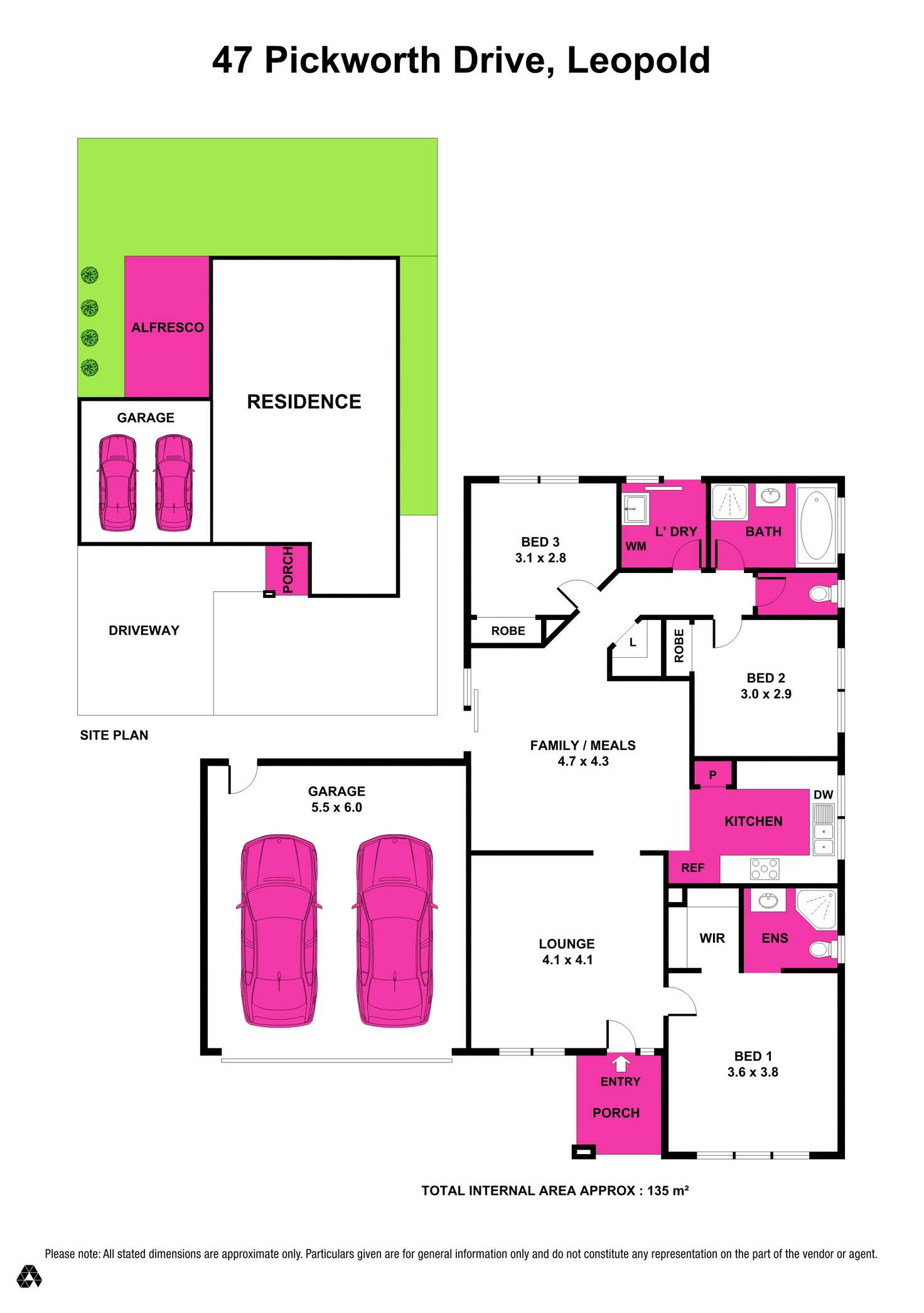 Floorplan of Homely house listing, 47 Pickworth Drive, Leopold VIC 3224