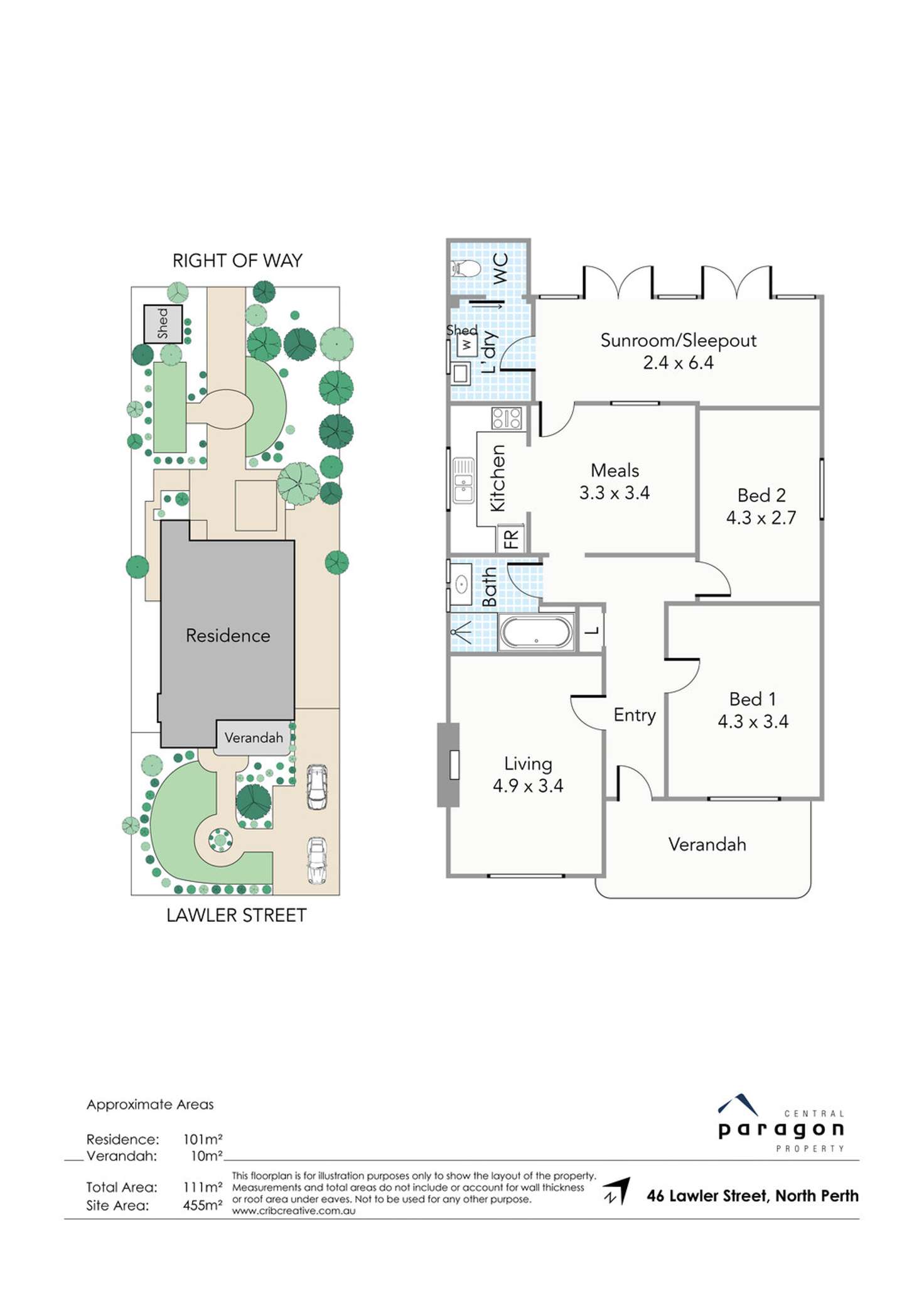 Floorplan of Homely house listing, 46 Lawler Street, North Perth WA 6006
