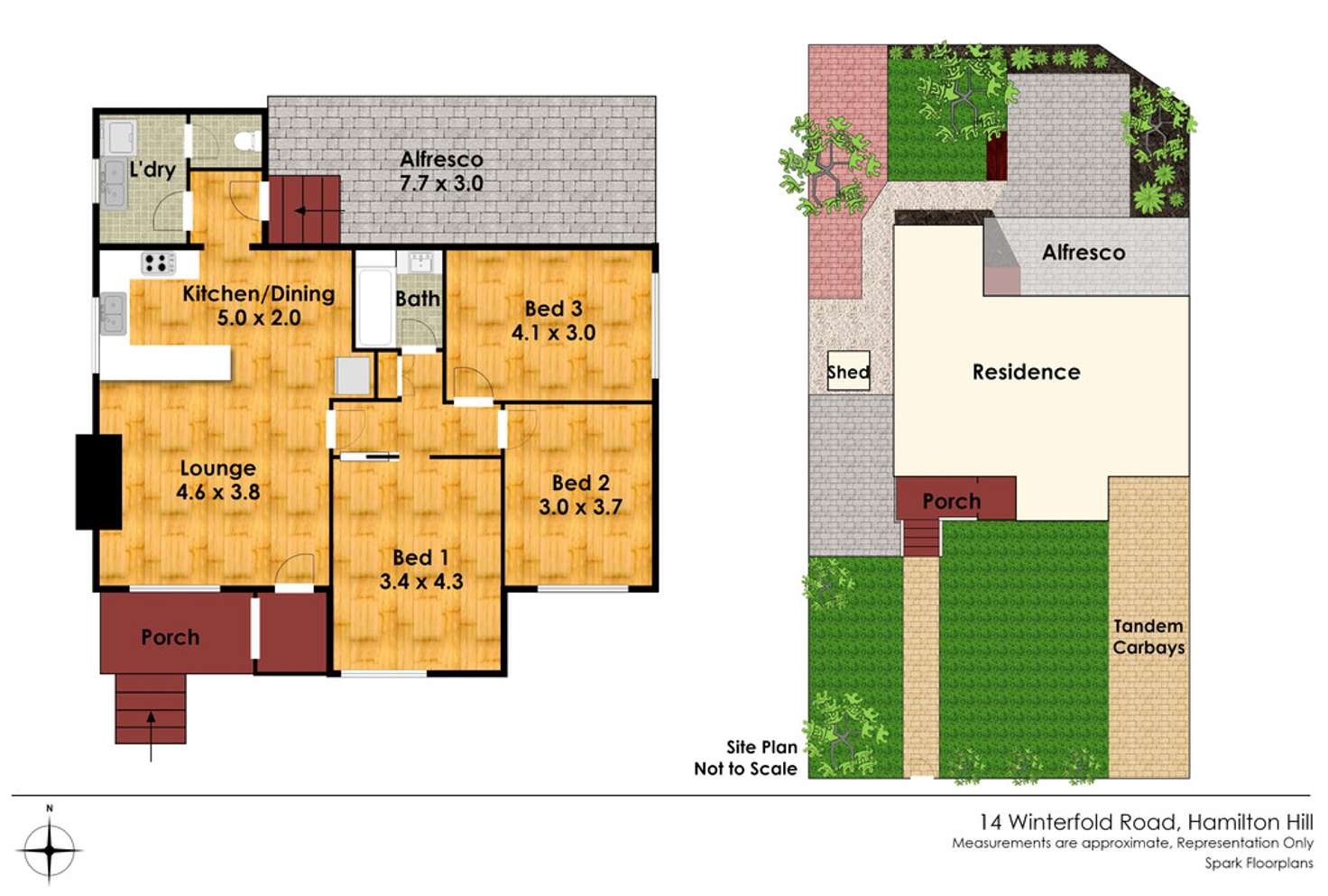 Floorplan of Homely house listing, 14 Winterfold Road, Hilton WA 6163