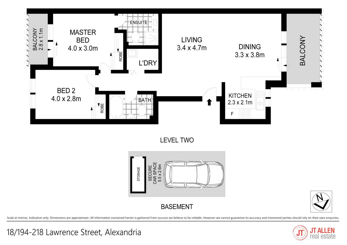 Floorplan of Homely apartment listing, 18/194 - 218 Lawrence Street, Alexandria NSW 2015