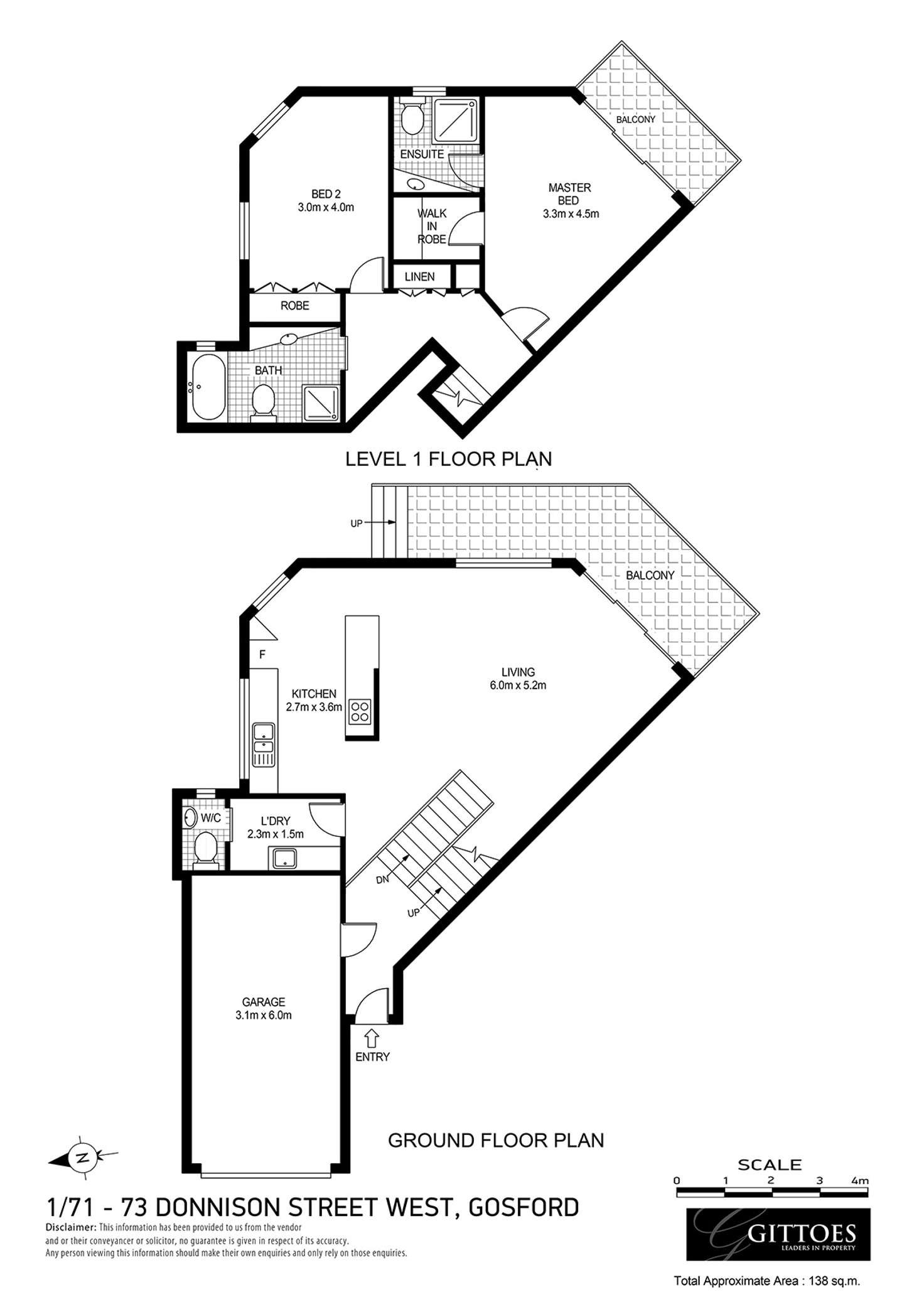 Floorplan of Homely townhouse listing, 1/71-73 Donnison Street West, Gosford NSW 2250
