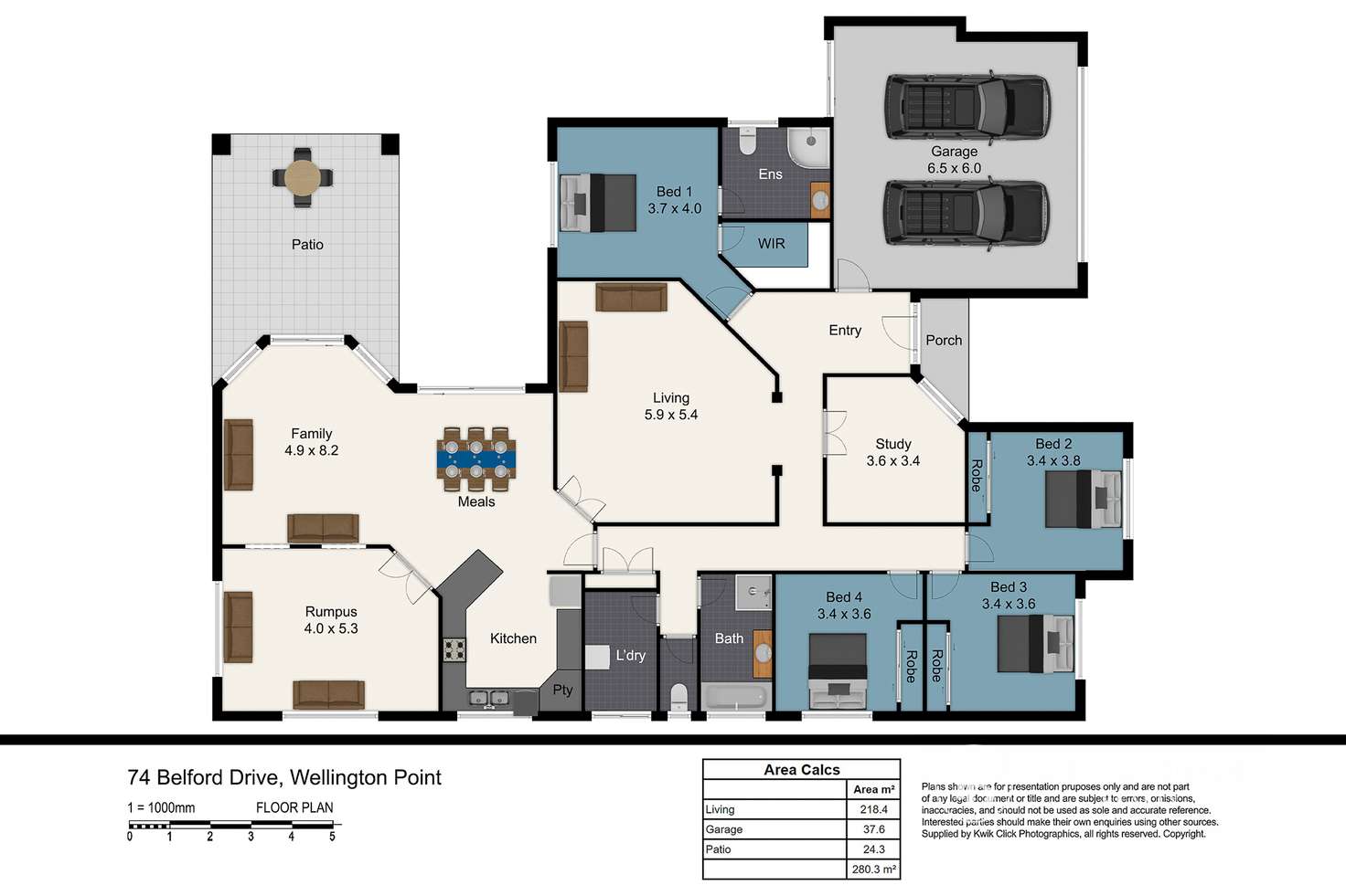 Floorplan of Homely house listing, 74 Belford Drive, Wellington Point QLD 4160
