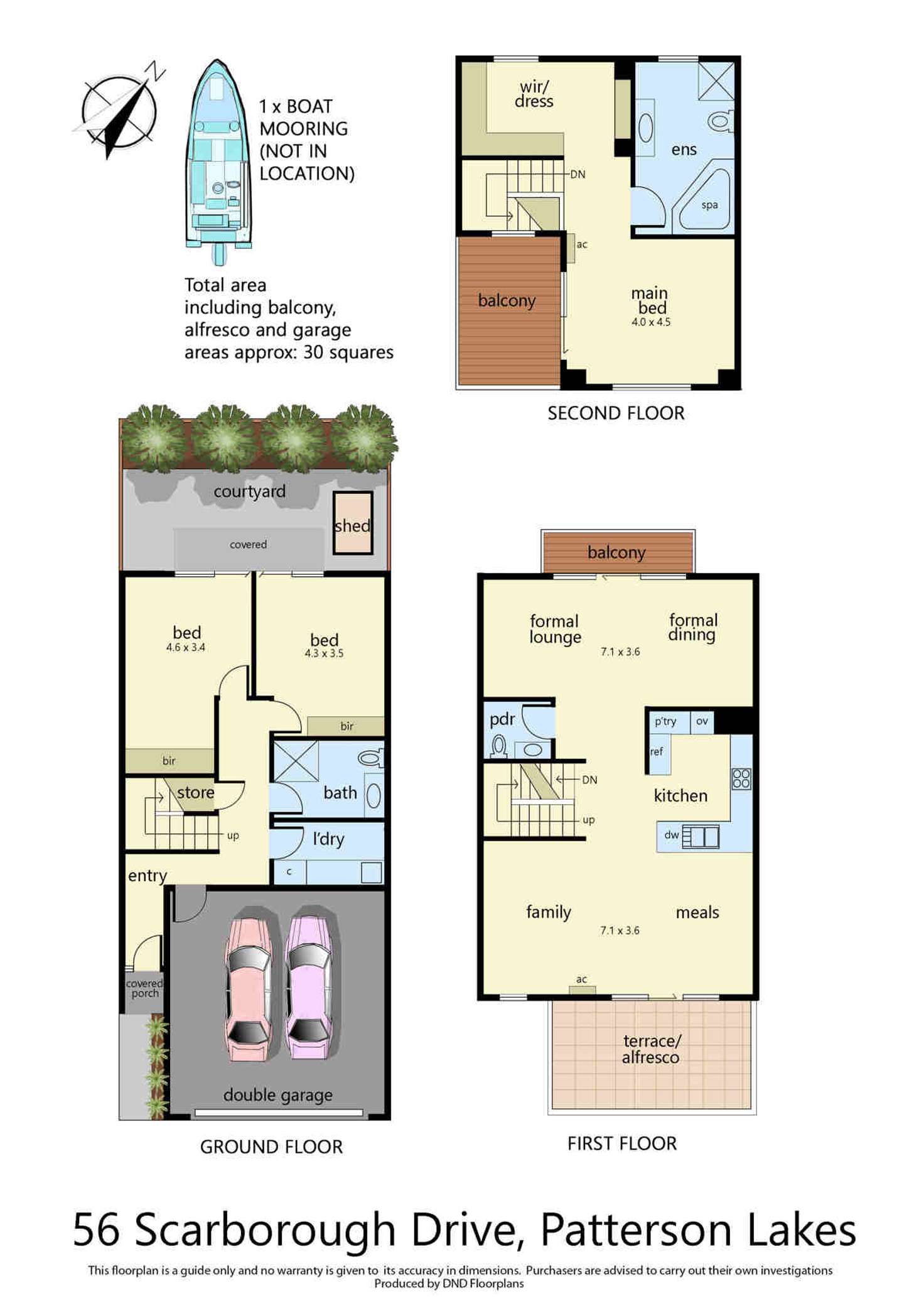 Floorplan of Homely house listing, 56 Scarborough Drive, Patterson Lakes VIC 3197