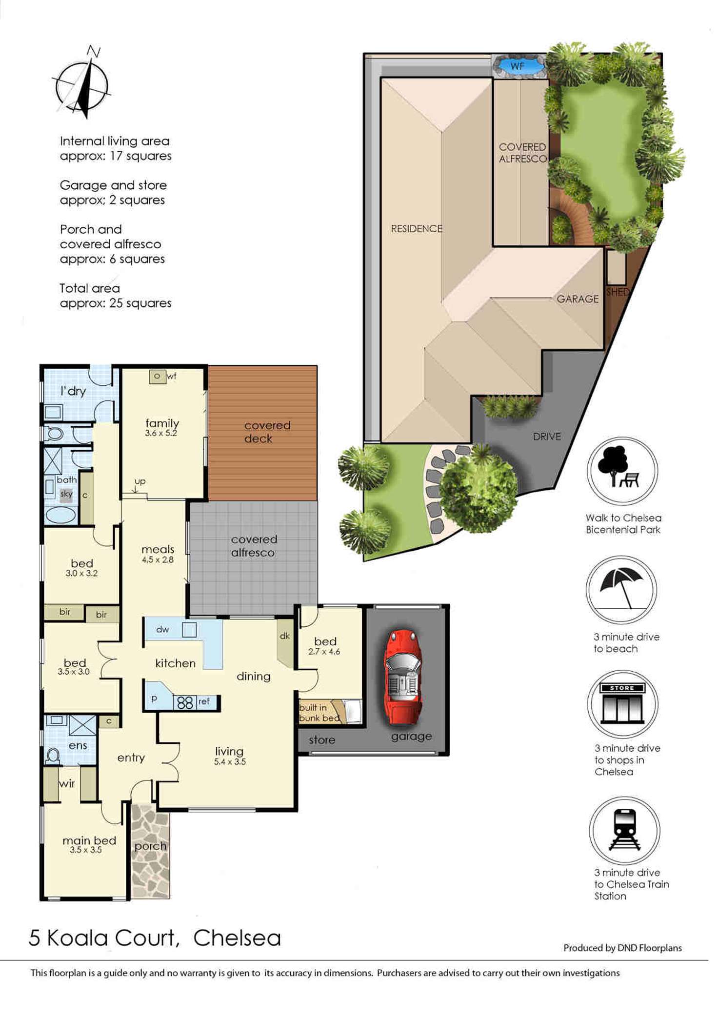 Floorplan of Homely house listing, 5 Koala Court, Chelsea VIC 3196