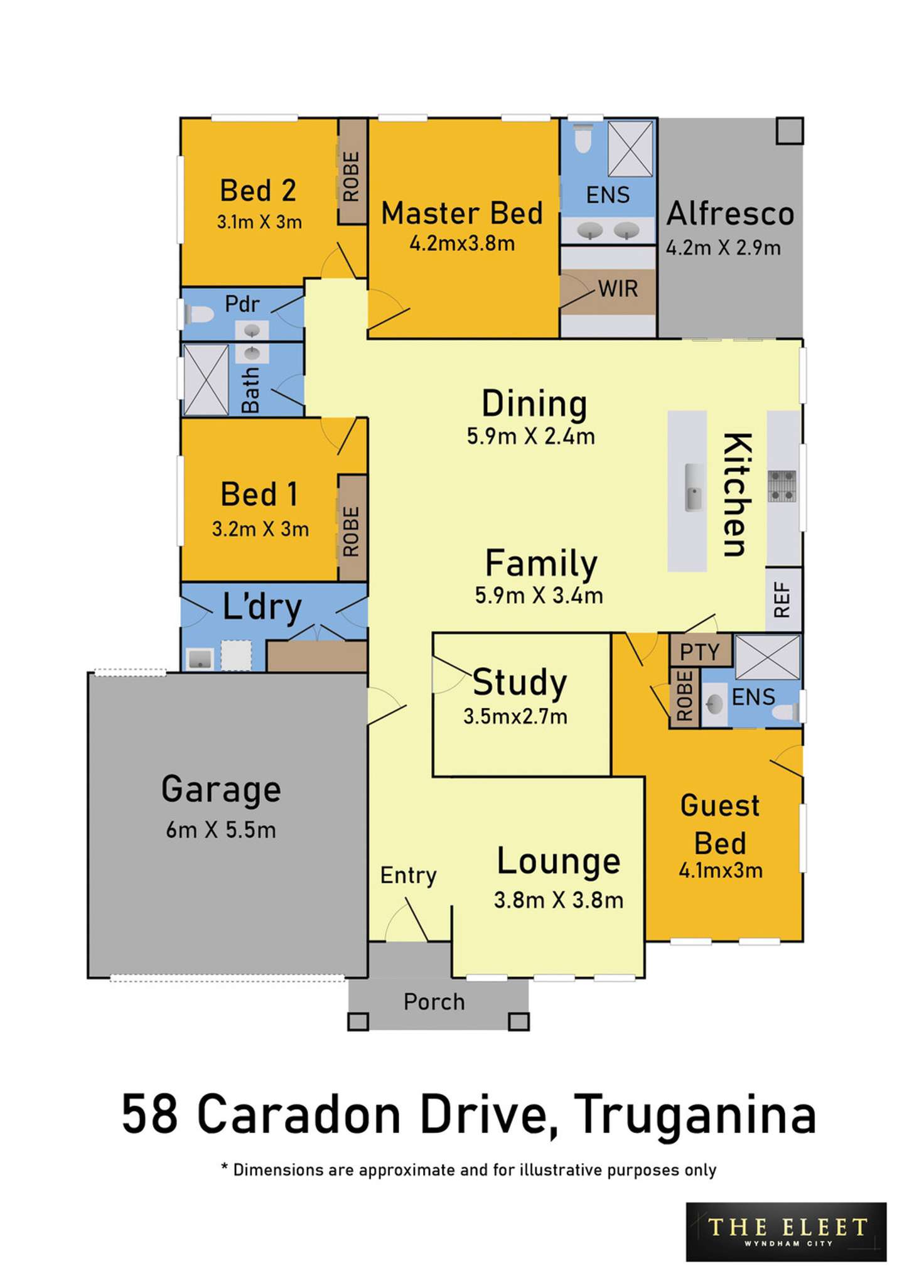 Floorplan of Homely house listing, 58 Caradon Drive, Truganina VIC 3029