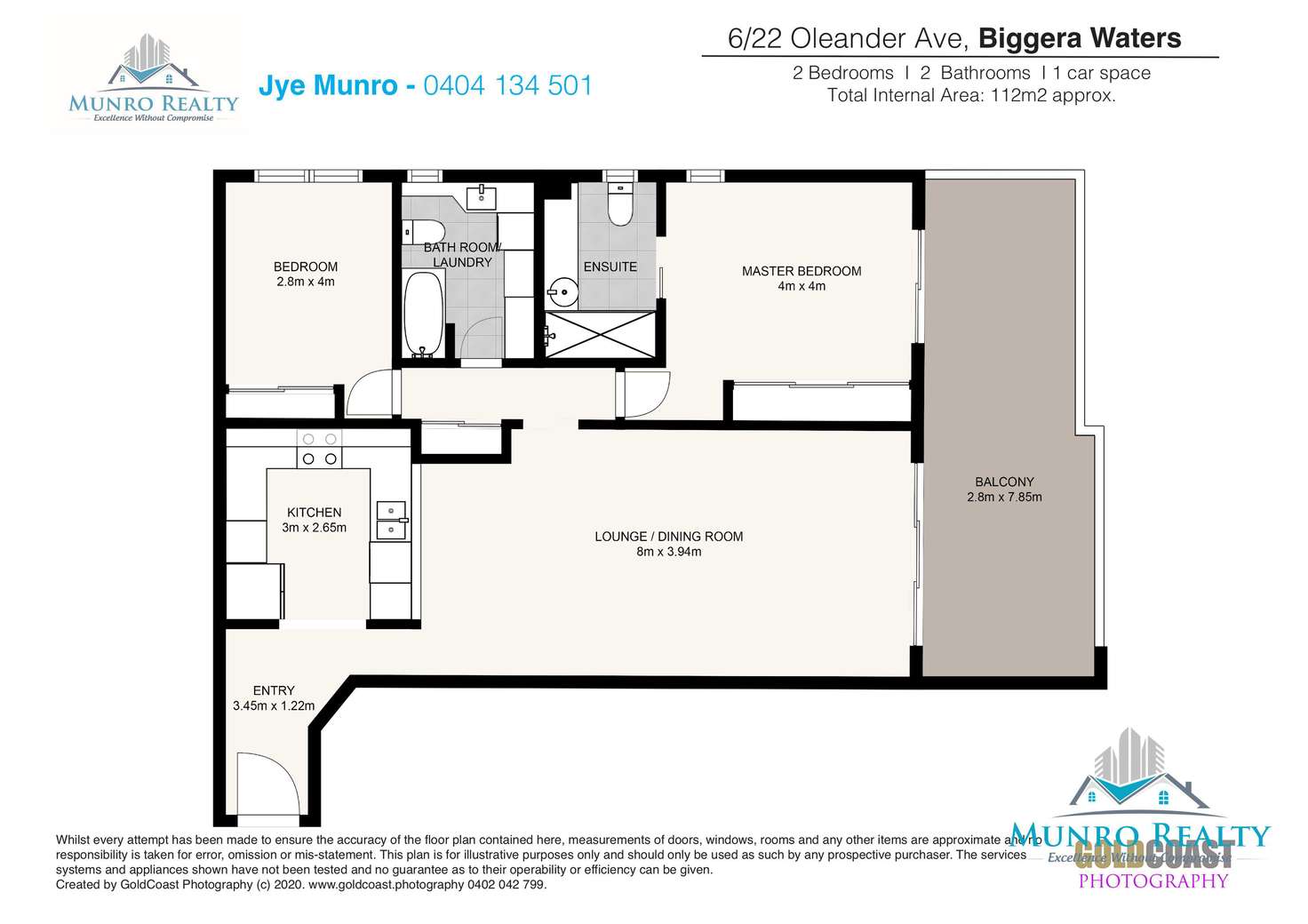 Floorplan of Homely unit listing, 6/22 Oleander Avenue, Biggera Waters QLD 4216