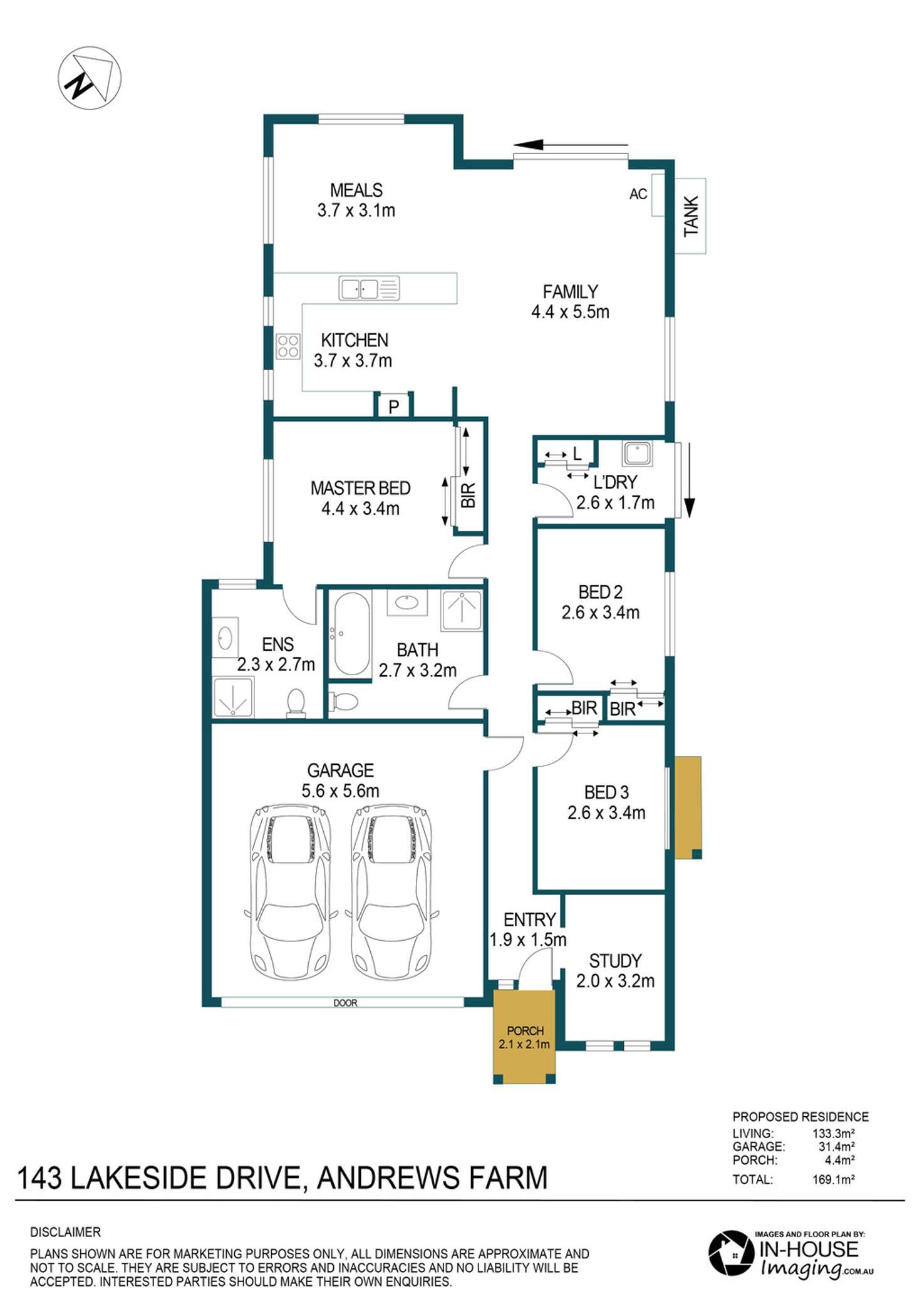 Floorplan of Homely house listing, 143 Lakeside Drive, Andrews Farm SA 5114
