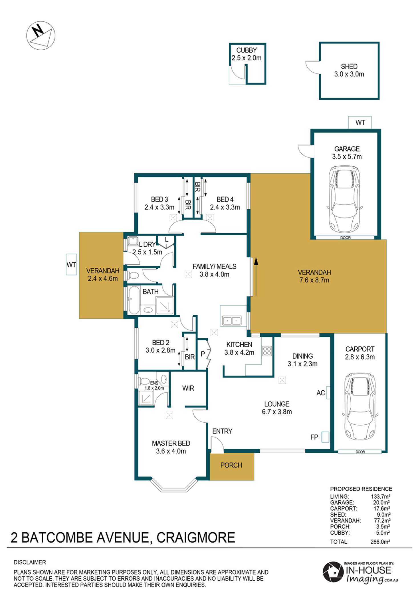 Floorplan of Homely house listing, 2 Batcombe Avenue, Craigmore SA 5114