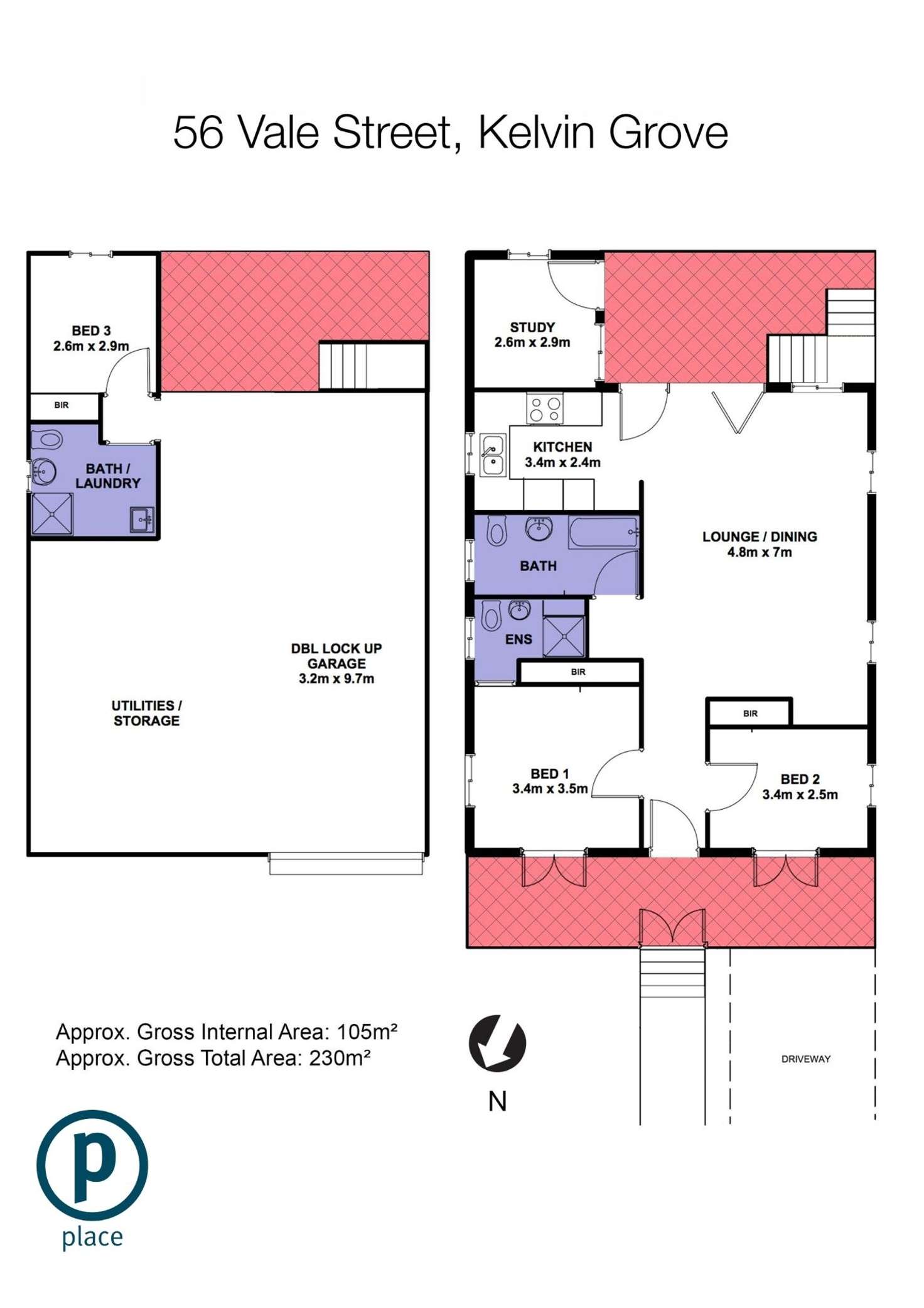 Floorplan of Homely house listing, 56 Vale Street, Kelvin Grove QLD 4059